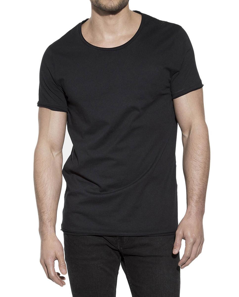 Camiseta interior de hombre Bread & Boxers azul de manga corta - Negro Negro-1