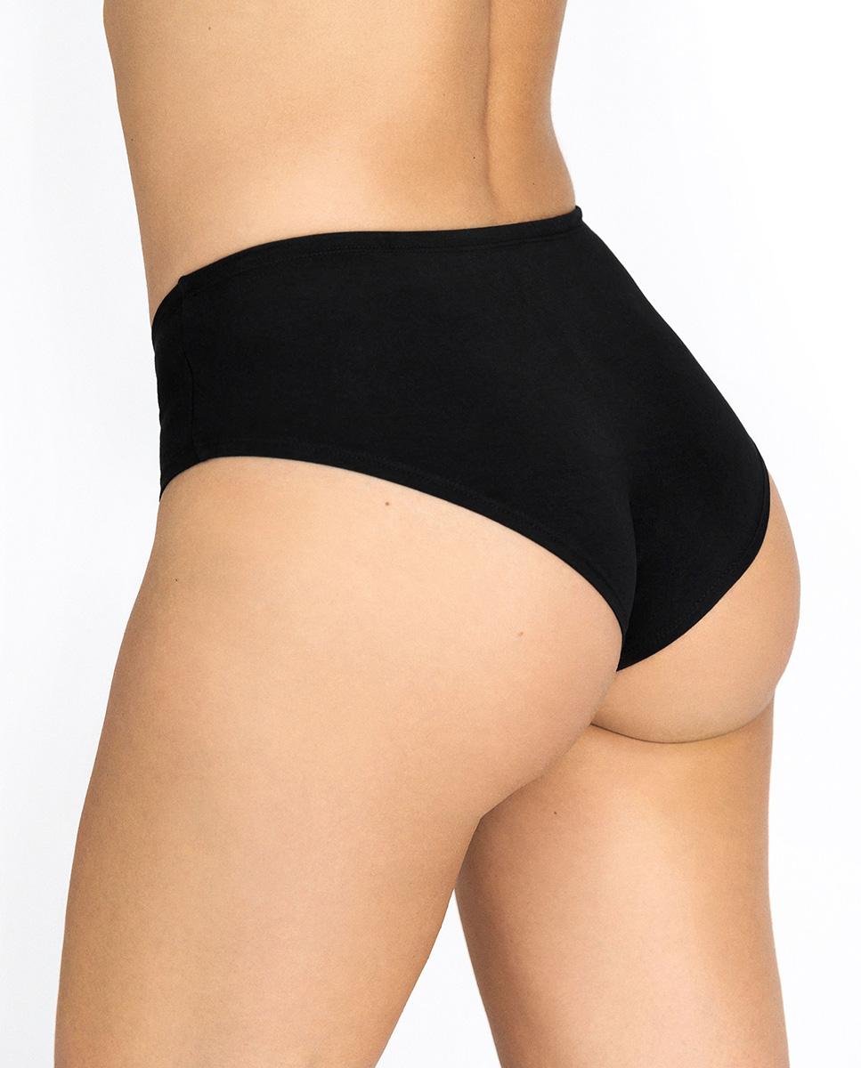 Braga hipster lisa de algodón orgánico - Bread & Boxers - Negro Negro-4
