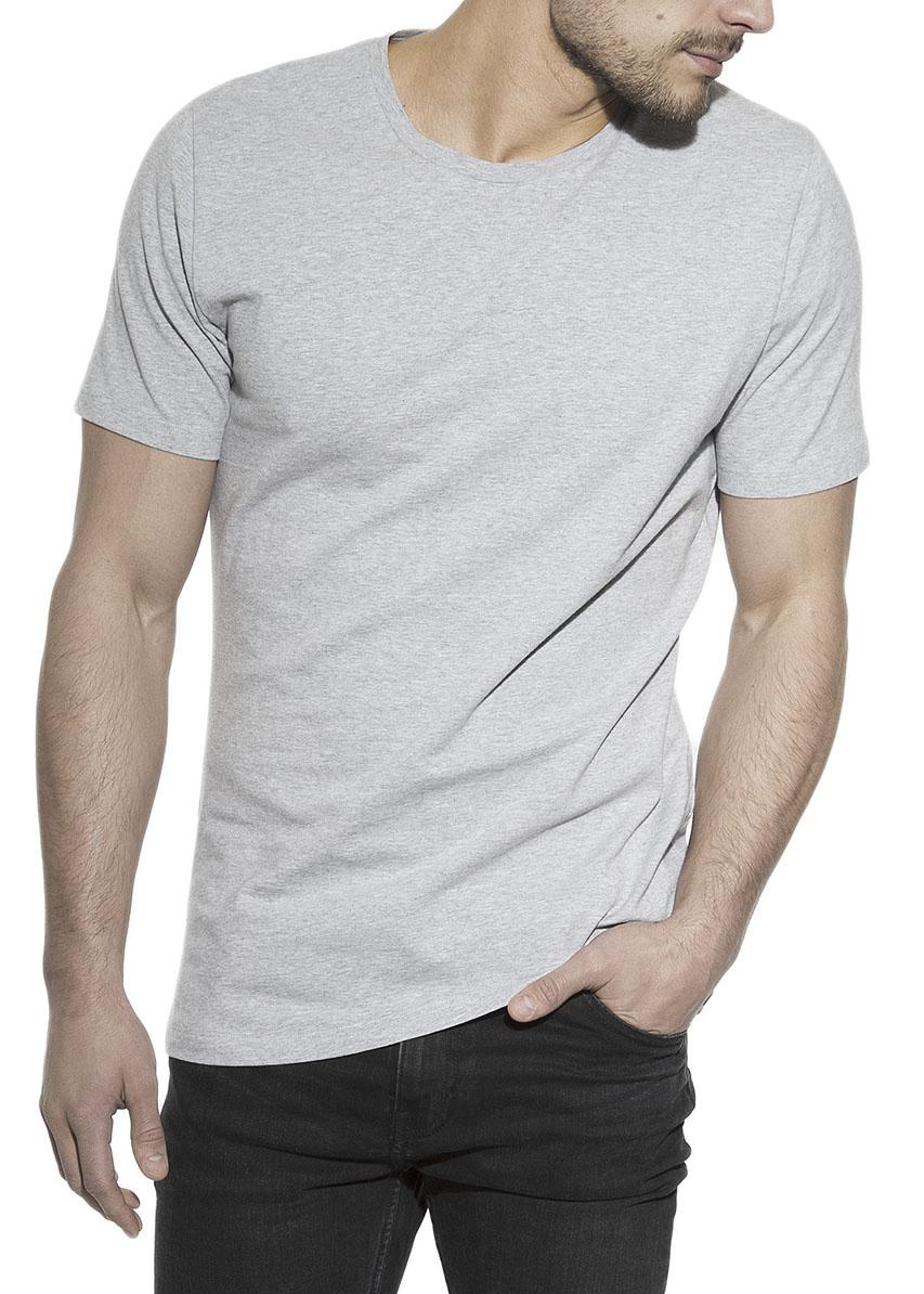 Imagen 1 de Pack de dos camisetas interiores de hombre Bread & Boxers negras de manga corta - Gris claro Gris claro