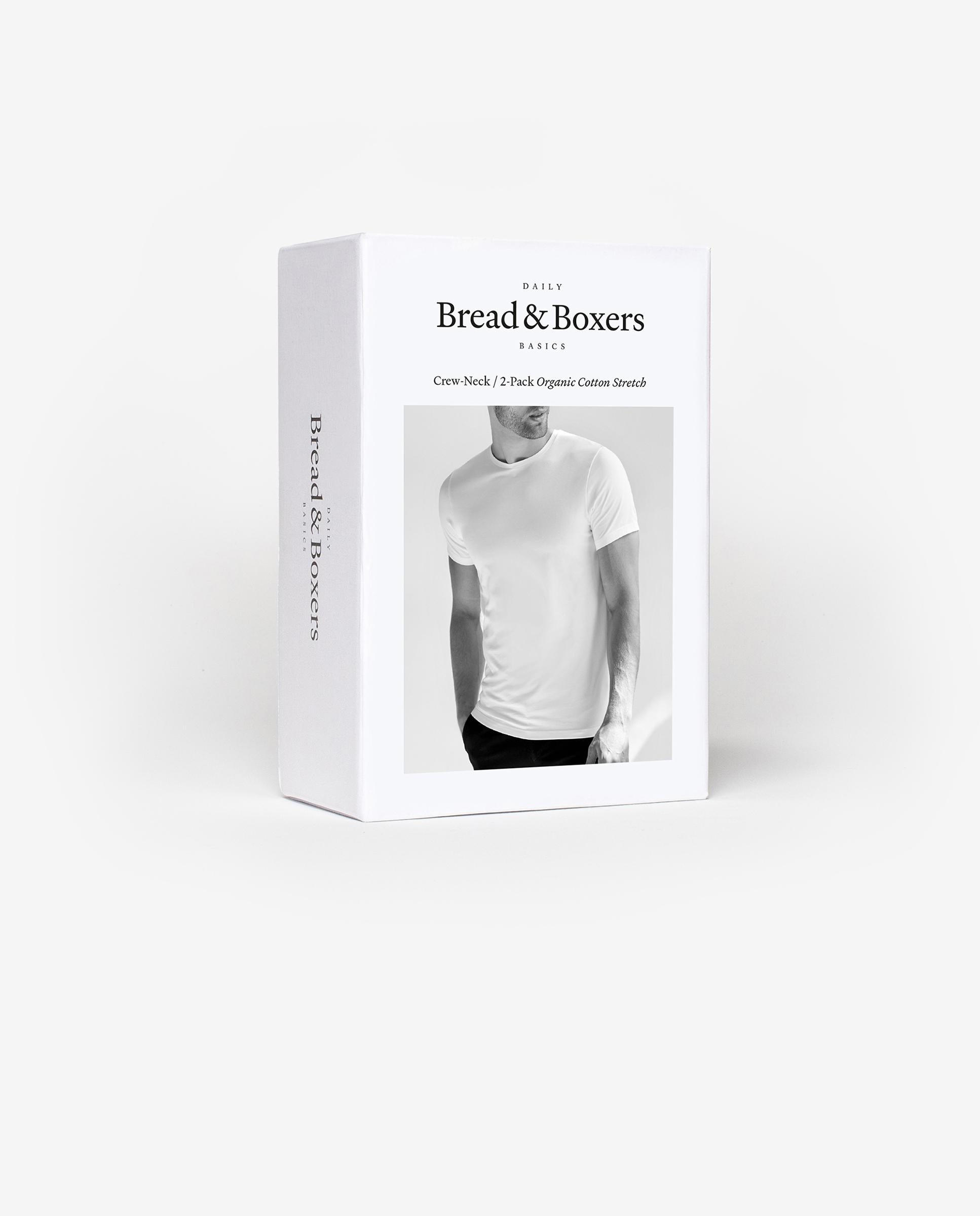 Imagen 4 de Pack de dos camisetas interiores de hombre Bread & Boxers negras de manga corta - Gris claro Gris claro