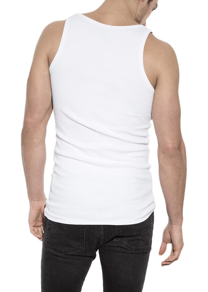 Imagen 2 de Pack de dos camisetas interiores de algodón orgánico de hombre negras - Blanco Blanco