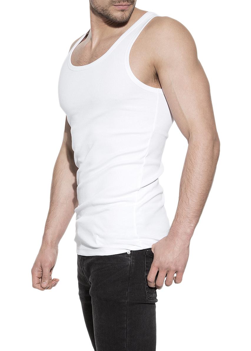 Imagen 3 de Pack de dos camisetas interiores de algodón orgánico de hombre negras - Blanco Blanco
