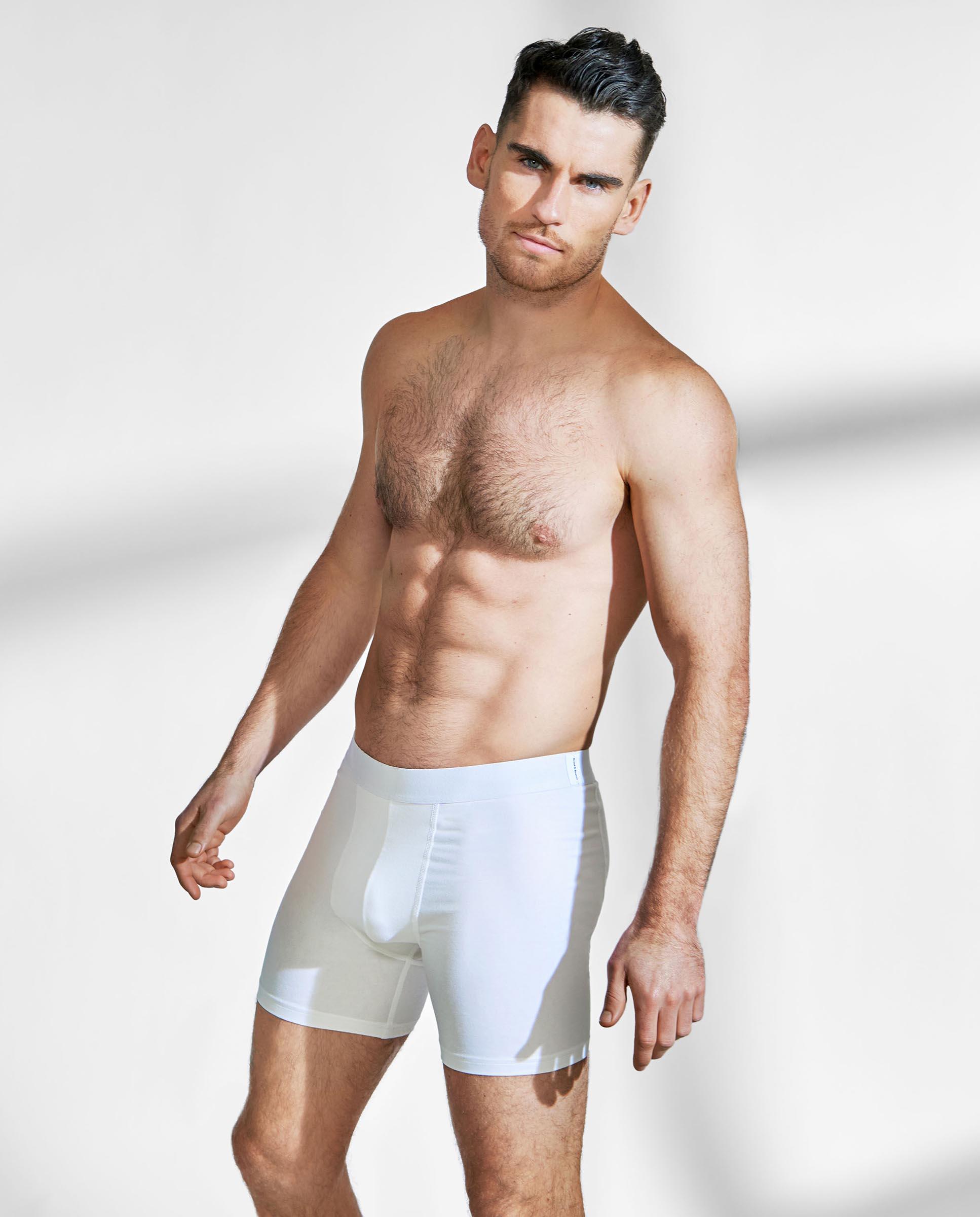 Pack de bóxers de algodón orgásnico extralargos - Bread & Boxers - Blanco Blanco-2