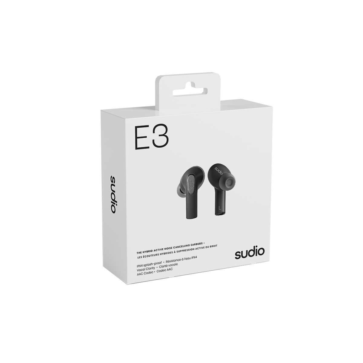 Auriculares inalámbricos Sudio True Wireless Earbuds SUDIO E3 - Negro Negro-3