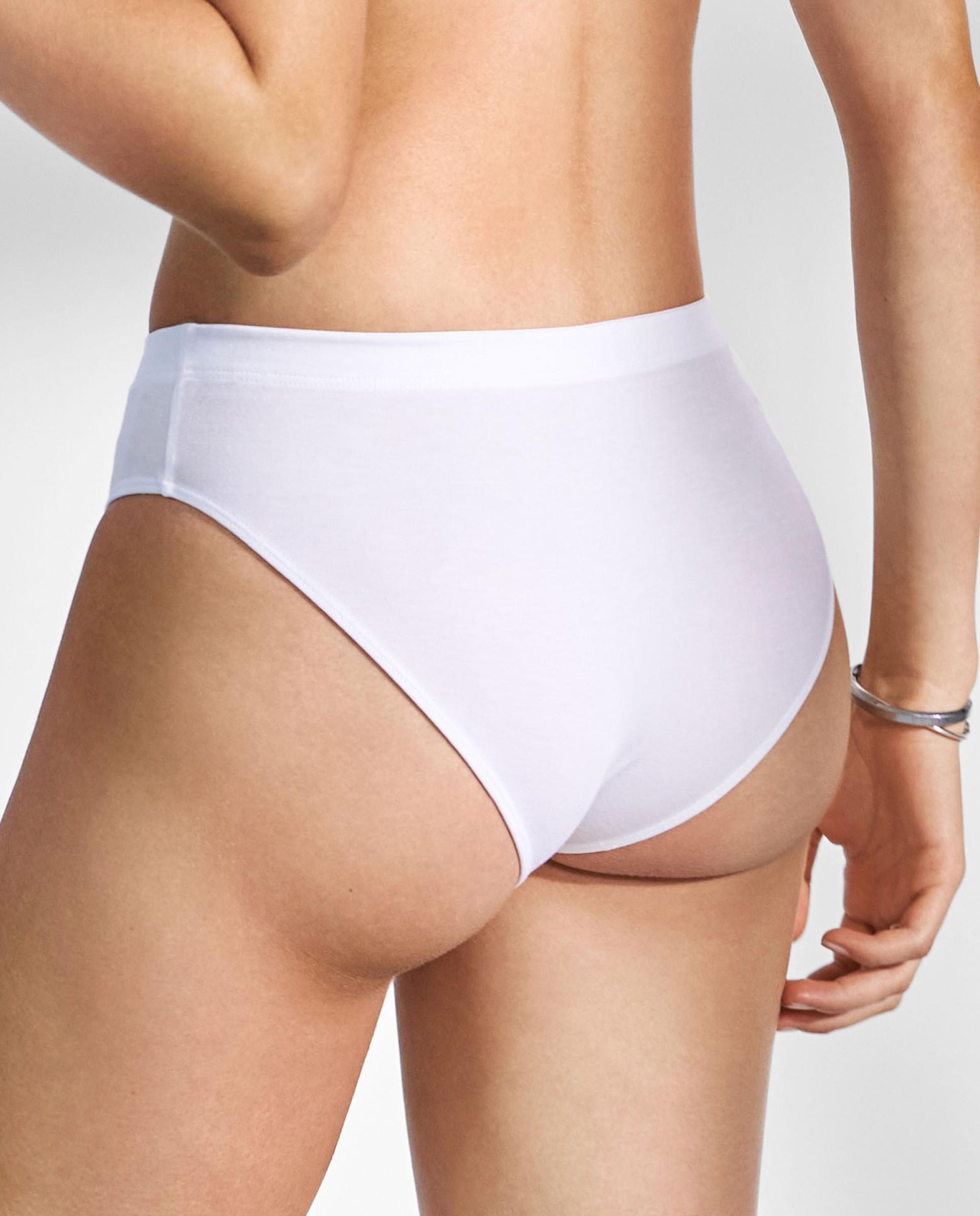 Braga hipster de modal con la cintura alta y lisa - Bread & Boxers - Blanco Blanco-2
