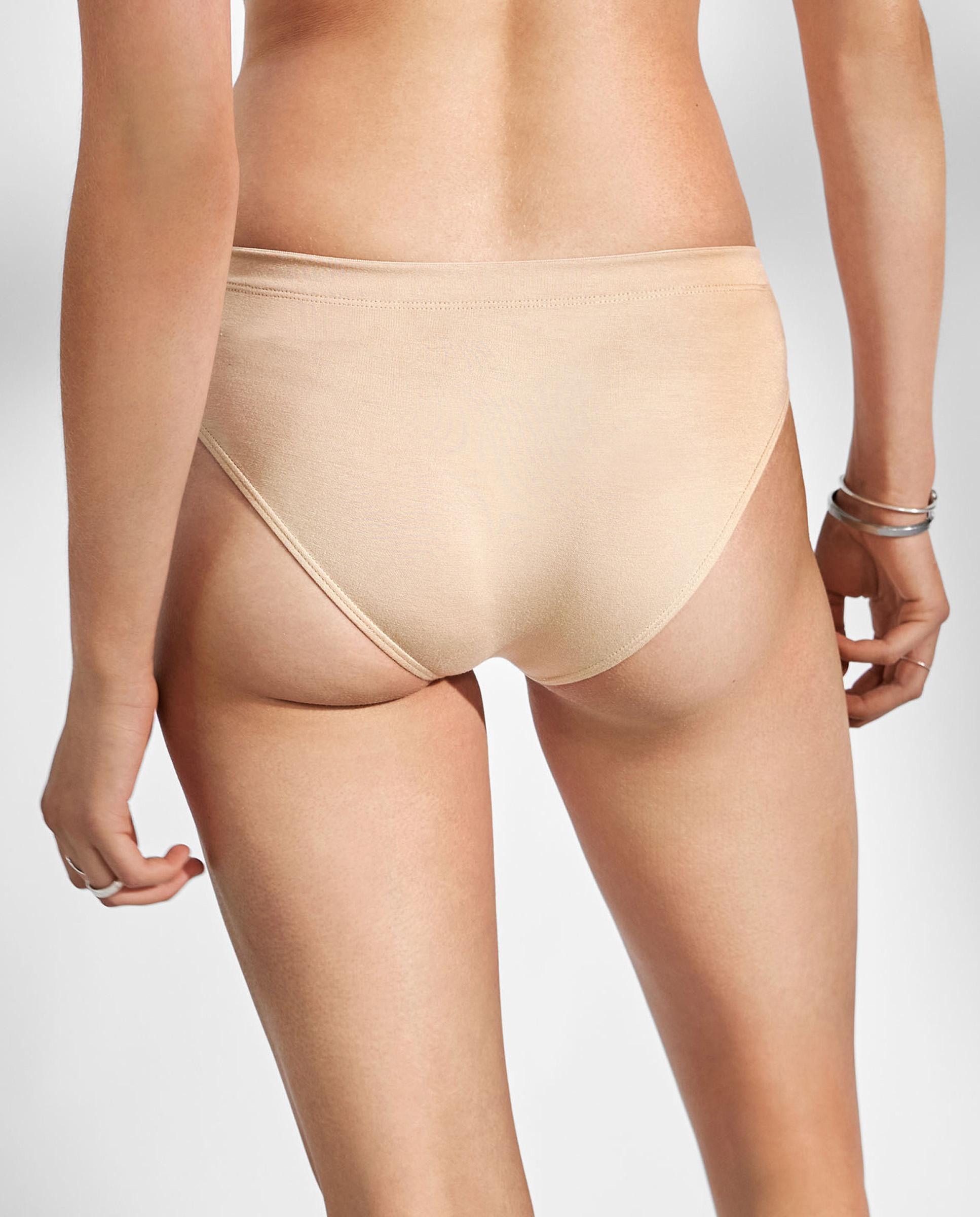 Braga hipster de modal con la cintura alta y lisa - Bread & Boxers - Beige Beige-3