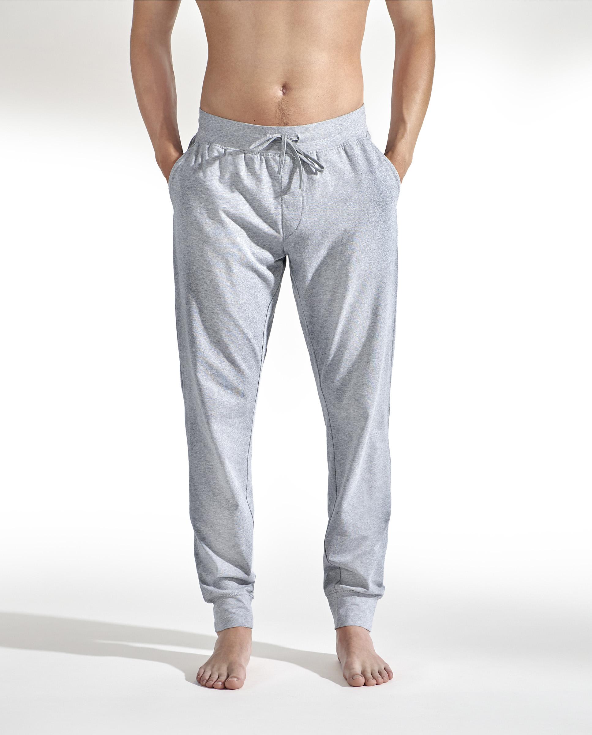 Imagen 0 de Pantalón de pijama largo de hombre extrasuave en algodón orgánico Gris claro
