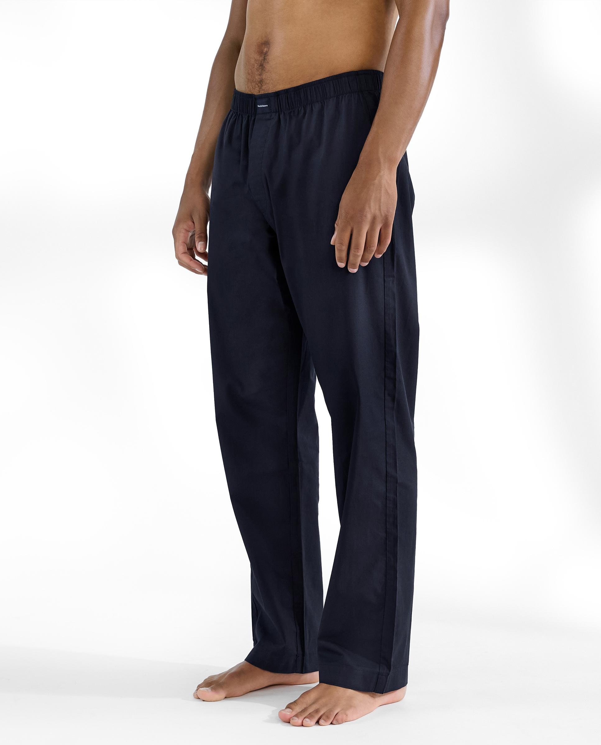 Imagen 0 de Pantalón de pijama de hombre largo de tela Azul marino
