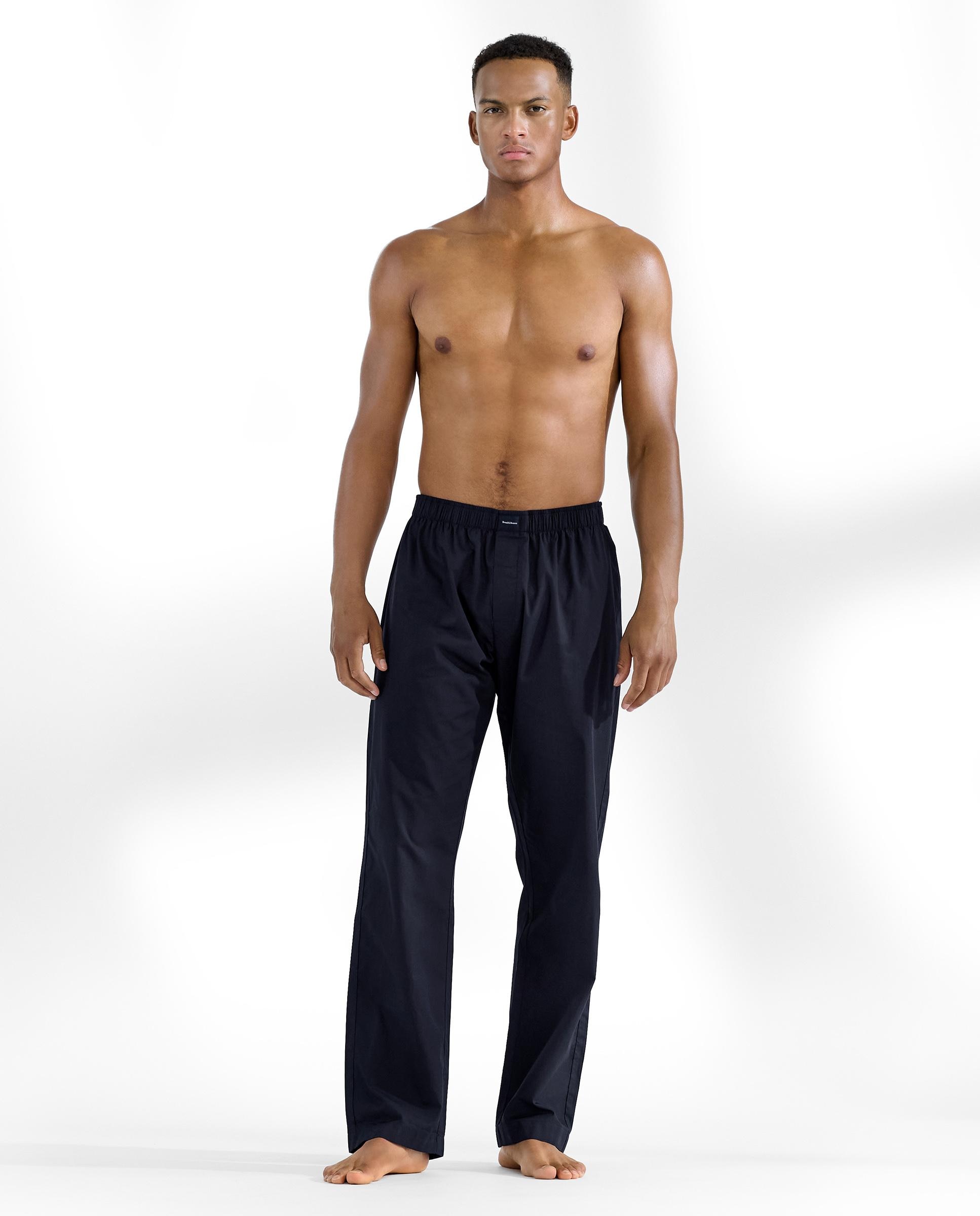 Imagen 3 de Pantalon de pijama largo de tela - Bread & Boxers - Azul marino Azul marino