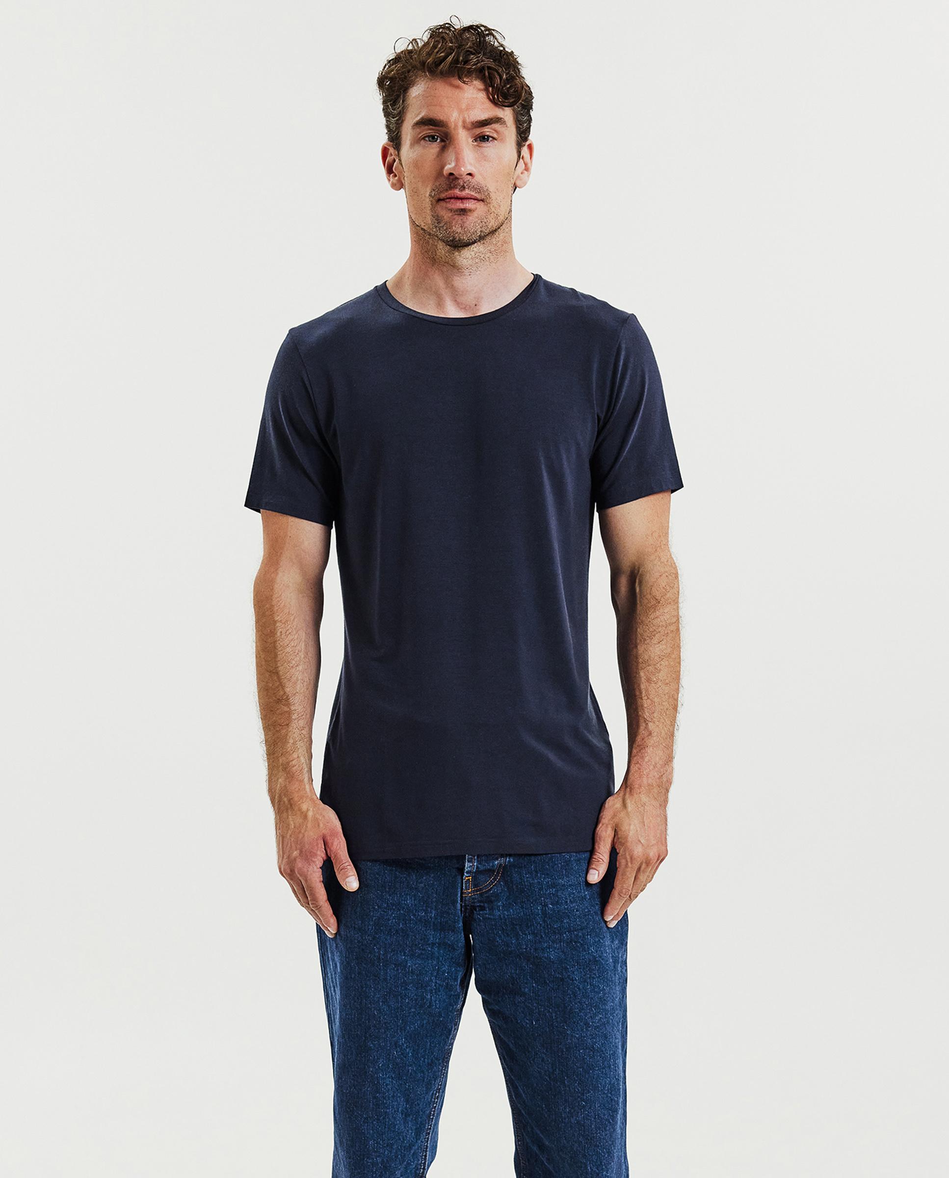 Imagen 0 de Camiseta de hombre de manga corta cuello caja Azul