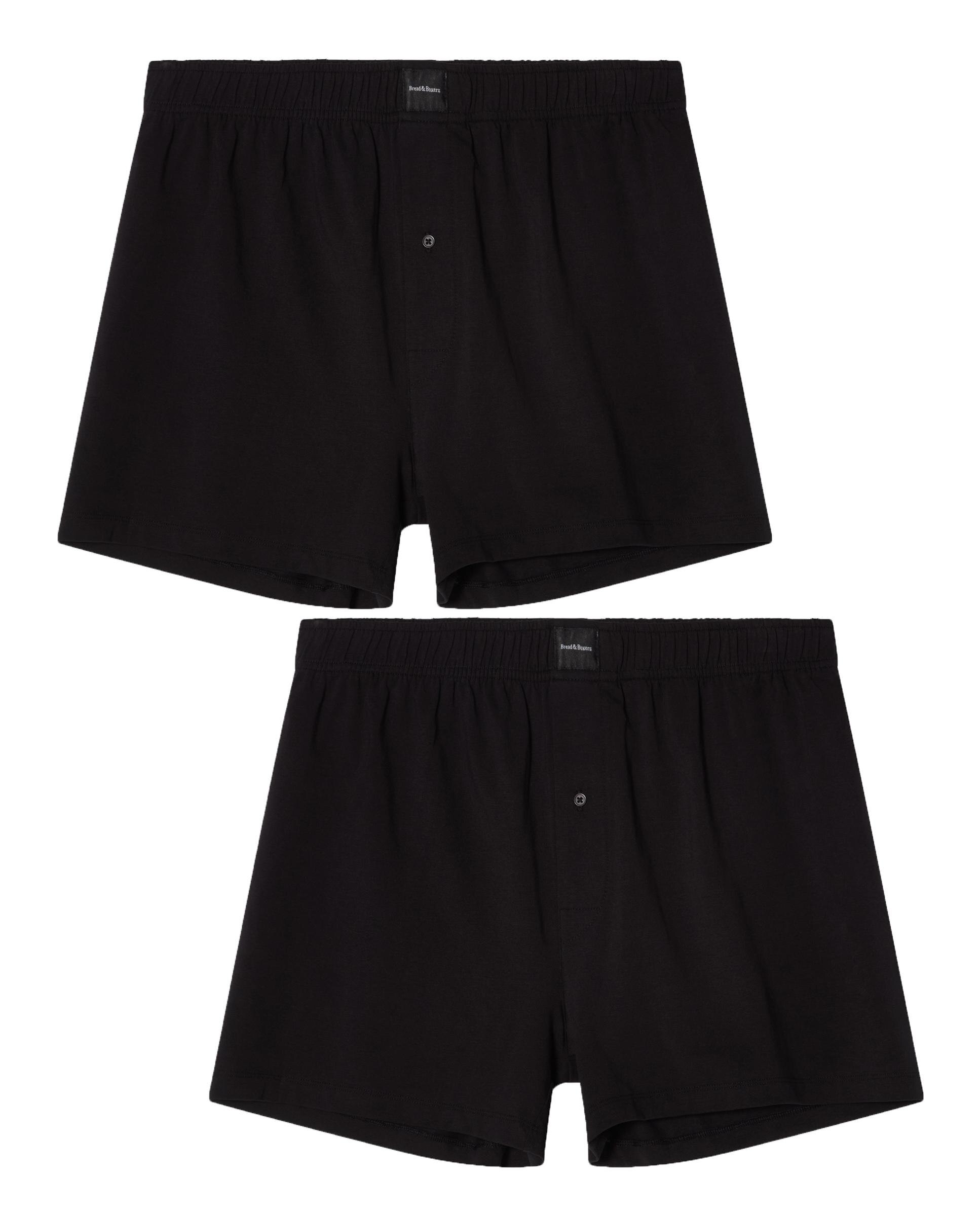 Imagen 0 de Pack de 2 boxers de hombre de punto de algodón orgánico Negro