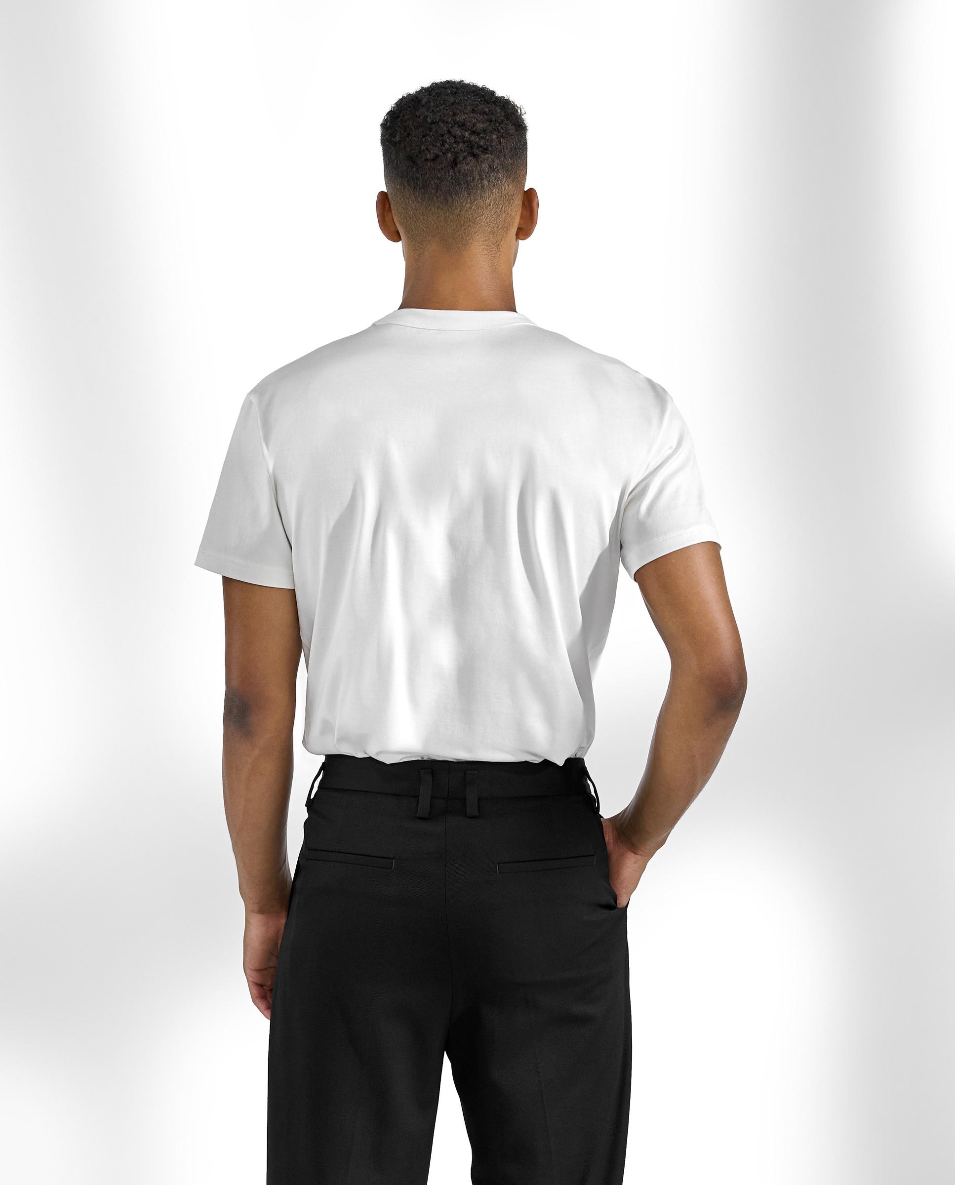 Pack 2 camisetas de hombre ligeras de manga corta y algodón orgánico - Bread & Boxers - Blanco Blanco-3