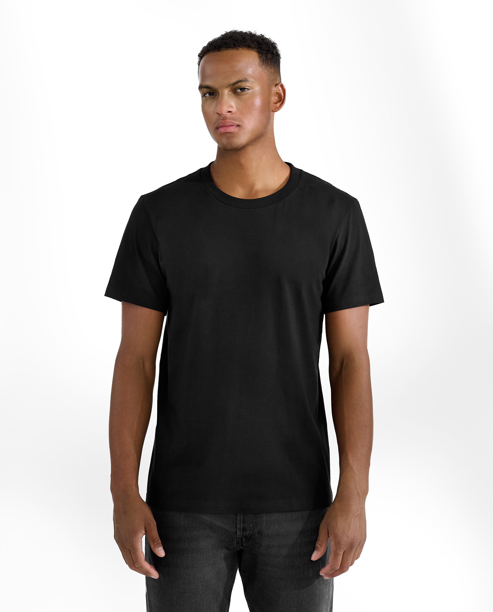 Pack 2 camisetas de hombre ligeras de manga corta y algodón orgánico - Bread & Boxers - Negro Negro-2
