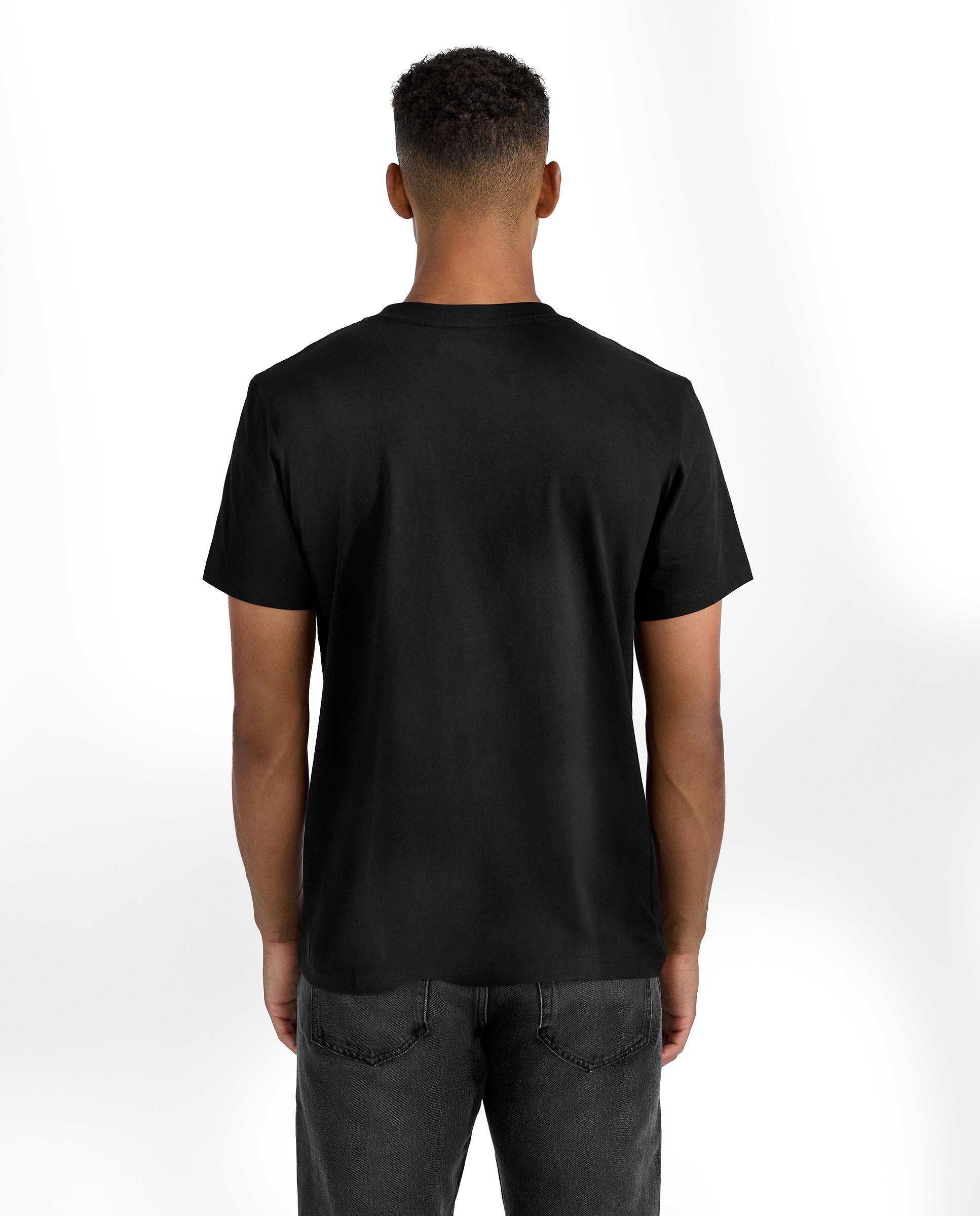 Pack 2 camisetas de hombre ligeras de manga corta y algodón orgánico - Bread & Boxers - Negro Negro-3