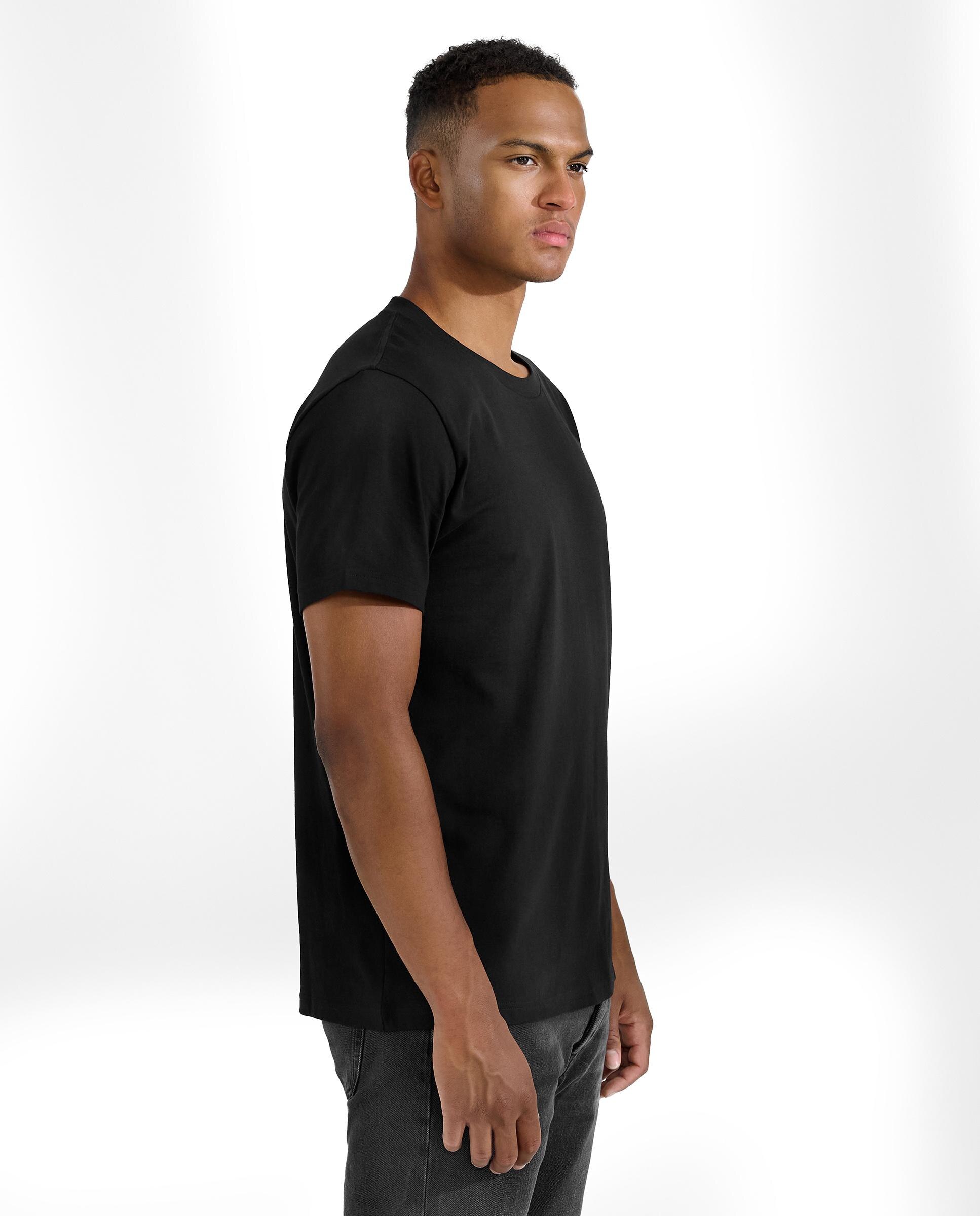 Pack 2 camisetas de hombre ligeras de manga corta y algodón orgánico - Bread & Boxers - Negro Negro-4