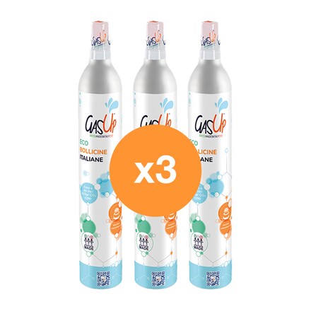 3 Cylindres CO2 GasUp 60L - Recharge Compatible Sodastream, Philips - 425g Par Cylindre