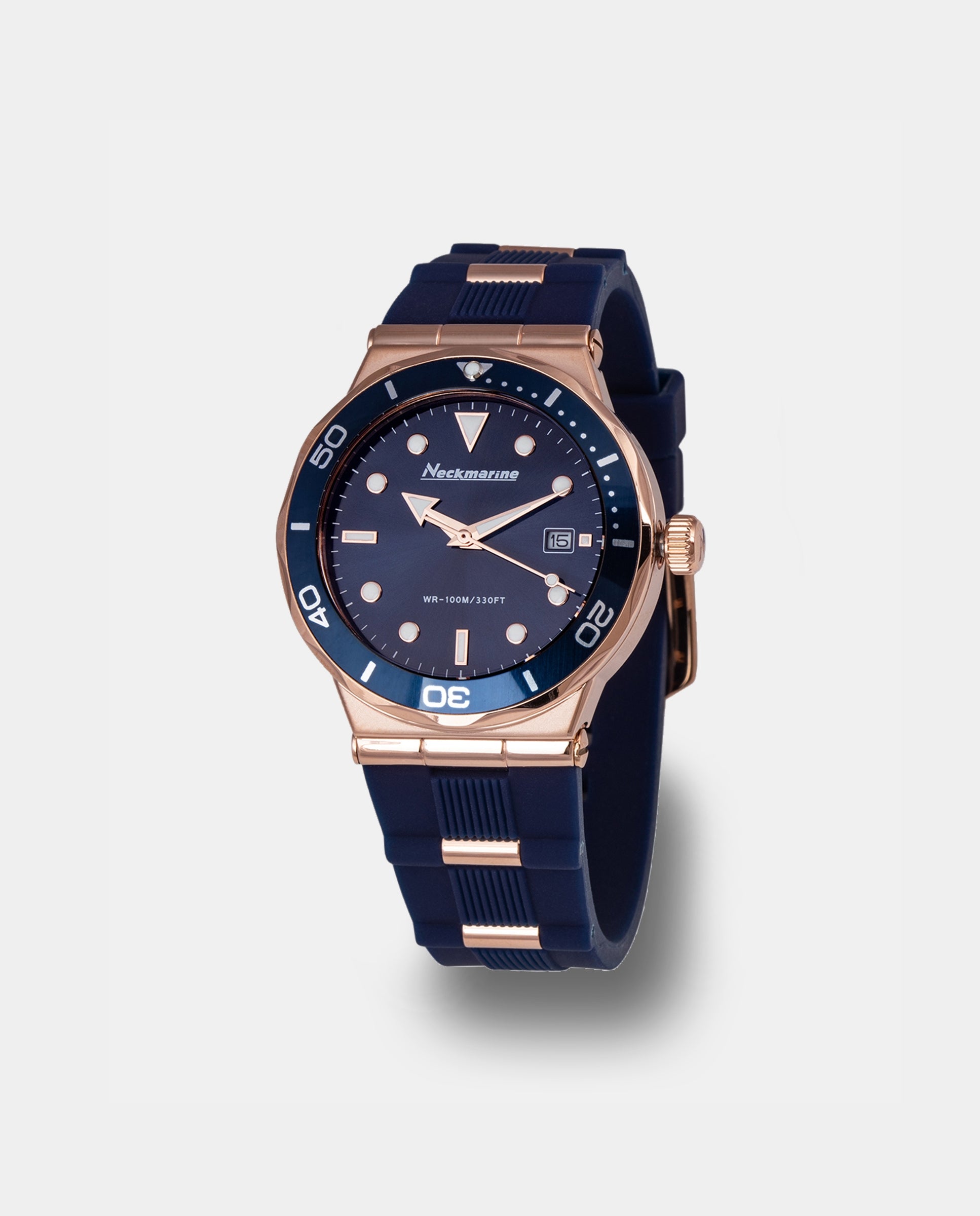 Reloj de mujer sport cuarzo de caucho - Neckmarine - Azul Azul-2