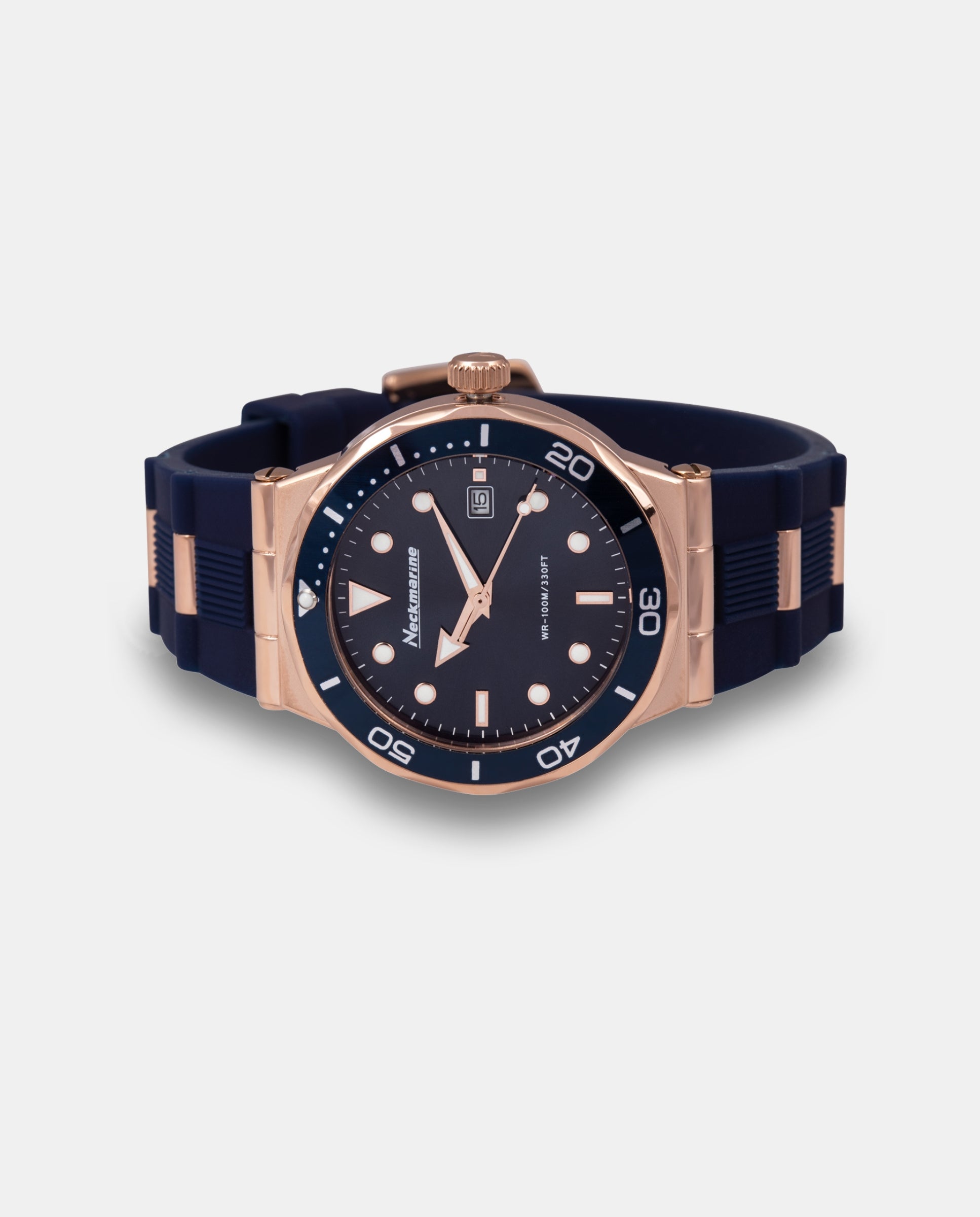Reloj de mujer sport cuarzo de caucho - Neckmarine - Azul Azul-3