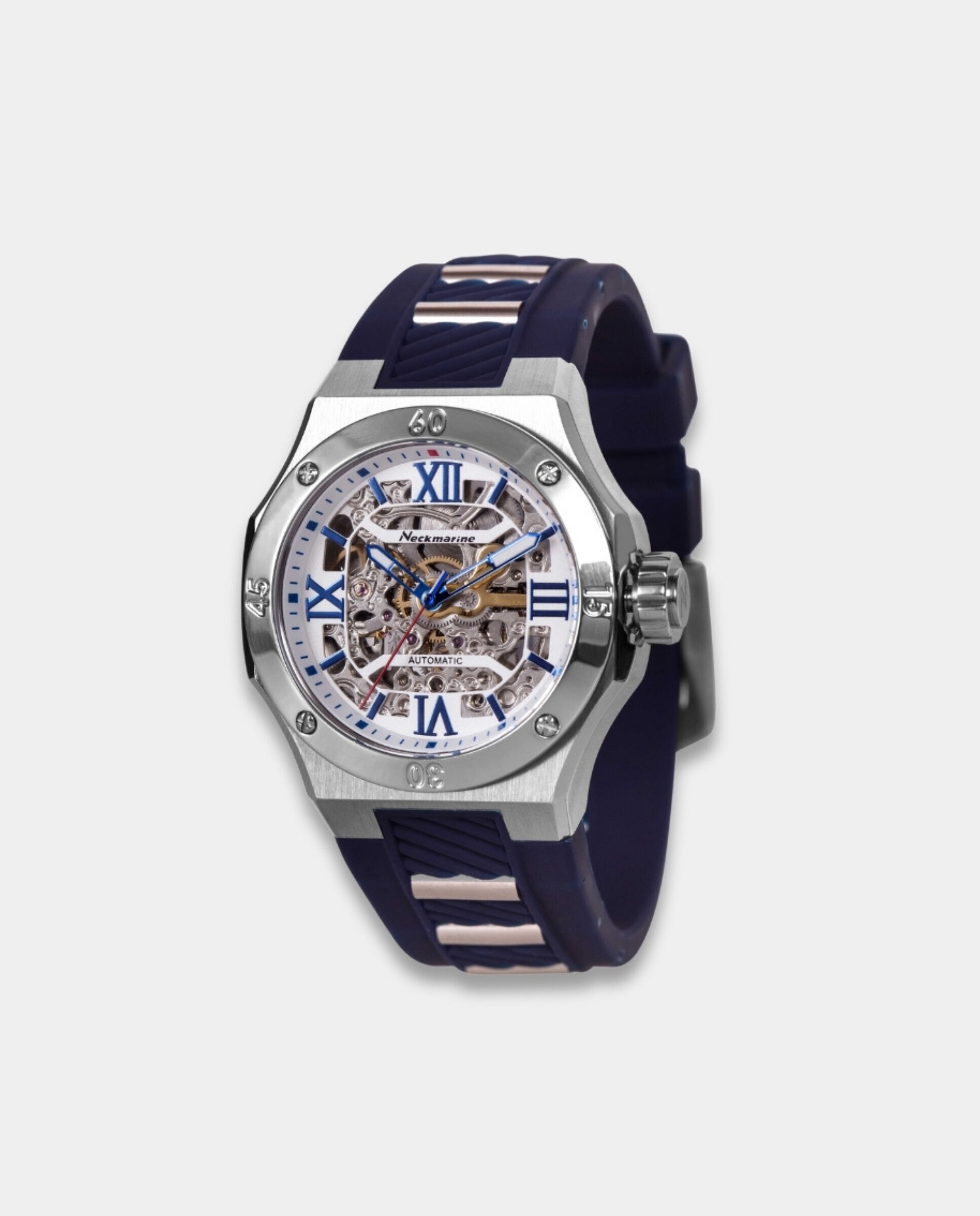 Reloj de mujer sport automatic automático de caucho - Neckmarine - Blanco Blanco-2