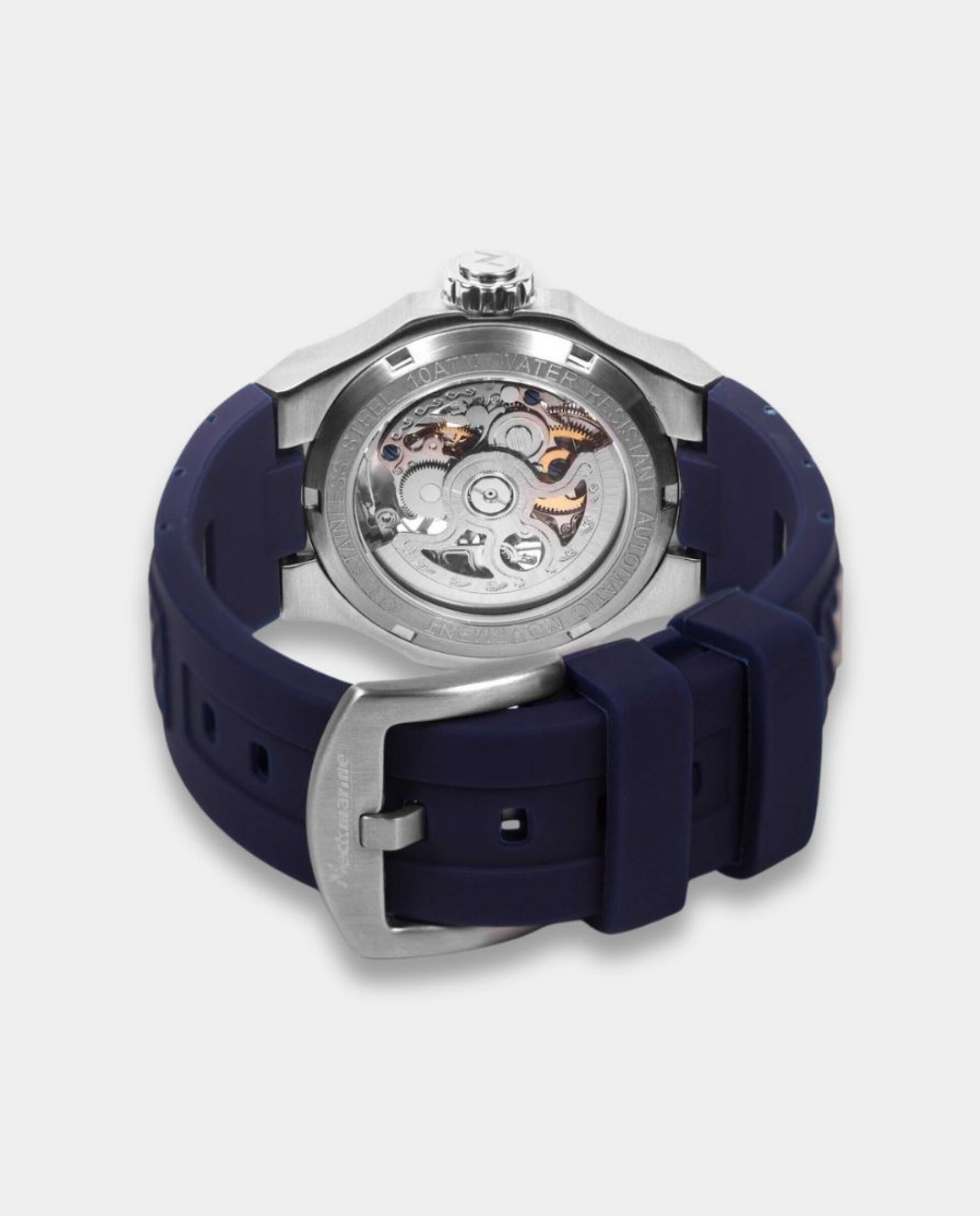 Reloj de mujer sport automatic automático de caucho - Neckmarine - Blanco Blanco-3