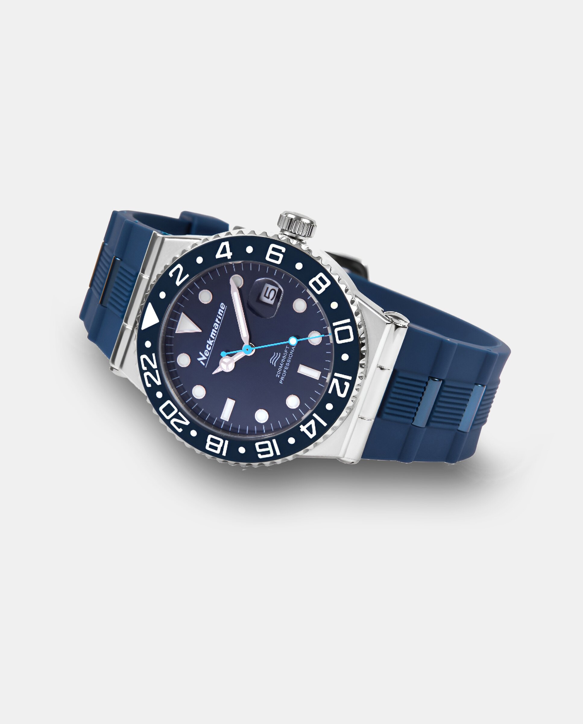 Reloj de hombre aquamatic automático de caucho - Neckmarine - Azul Azul-2