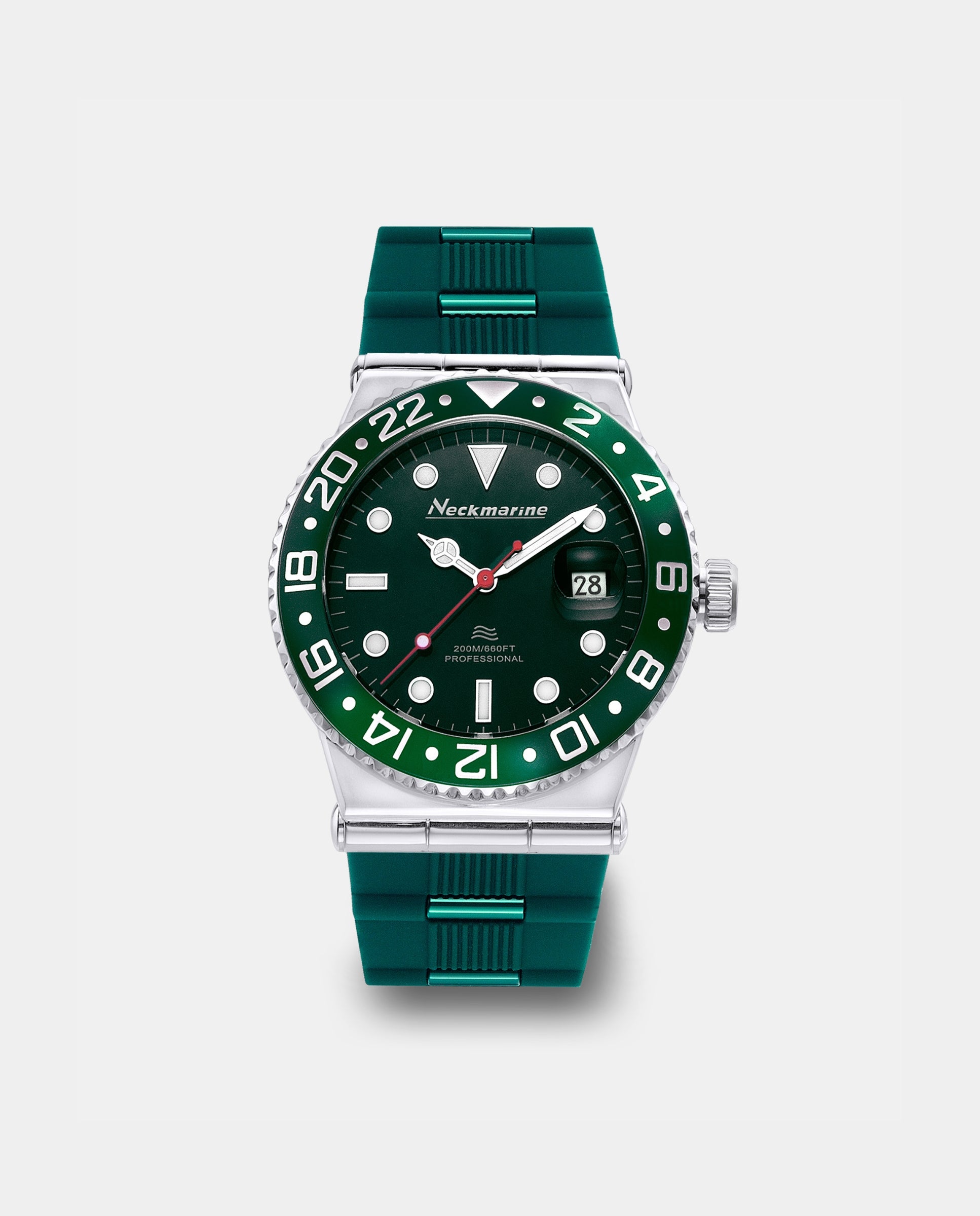 Imagen 1 de Reloj de hombre aquamatic automático de caucho Verde