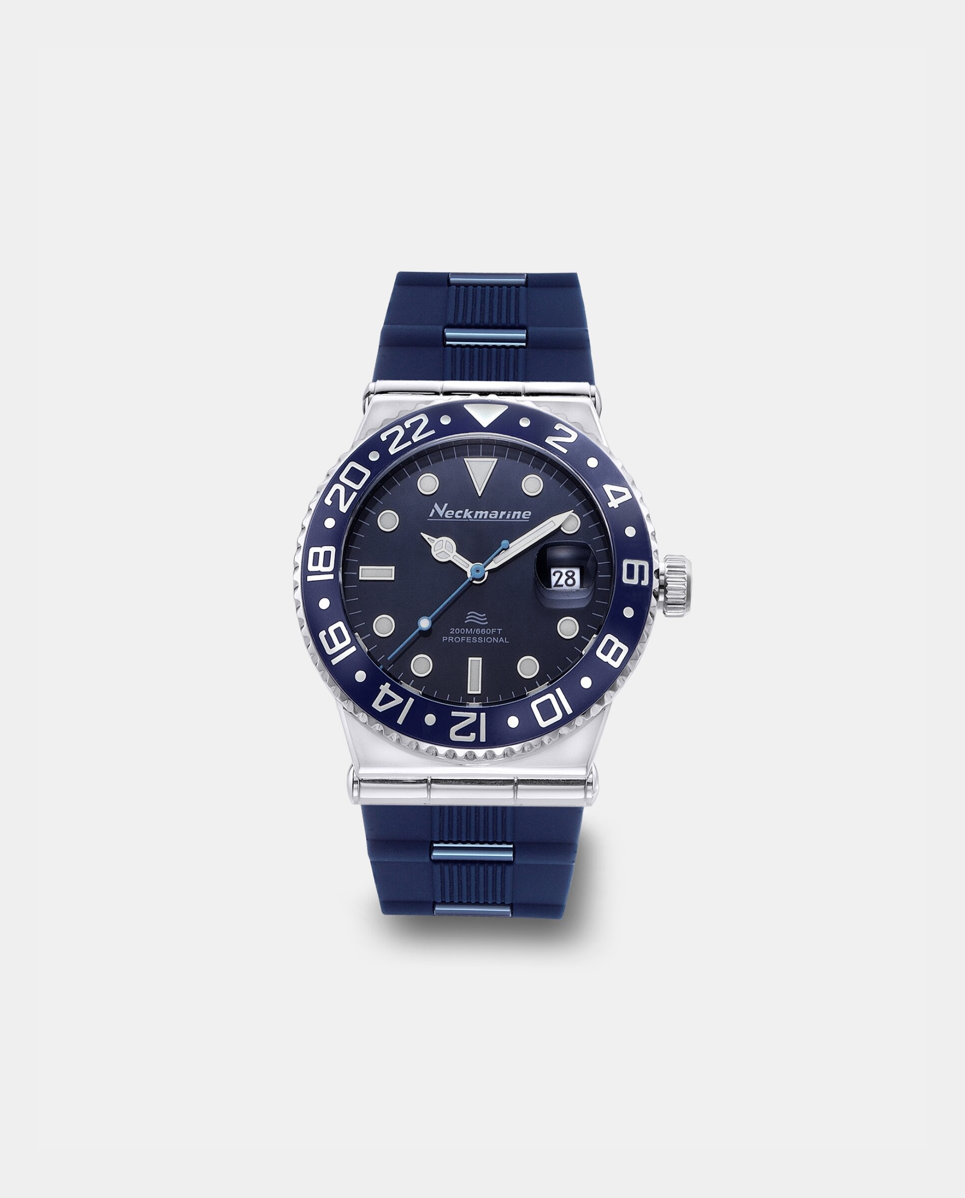 Reloj de mujer aquamatic automático de caucho - Neckmarine - Azul Azul-1