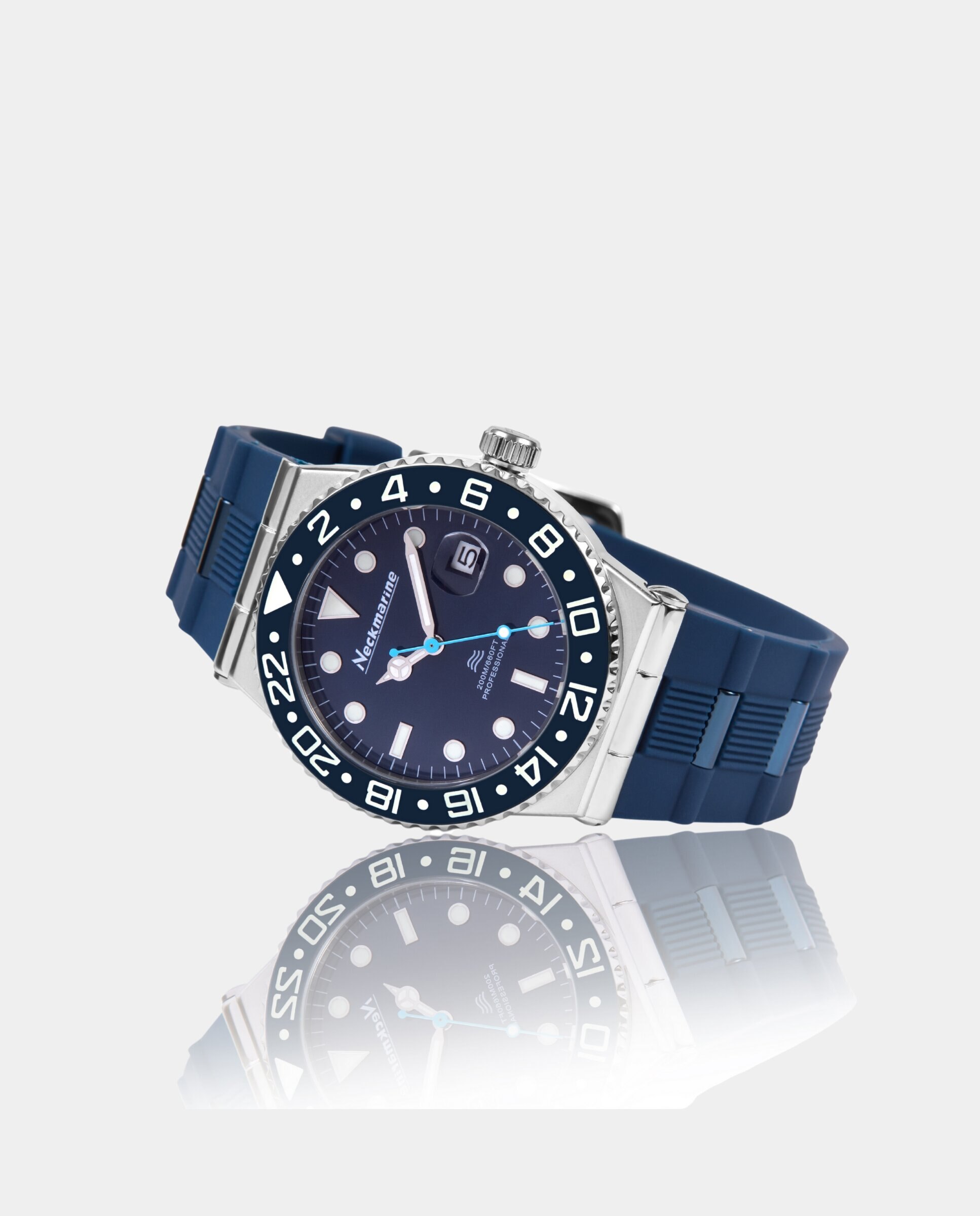 Reloj de mujer aquamatic automático de caucho - Neckmarine - Azul Azul-3