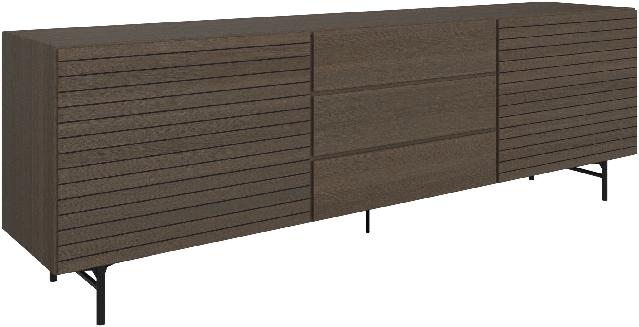 Imagen 2 de Aparador Lugano roble grande frentes tallados BoConcept - Roble Roble