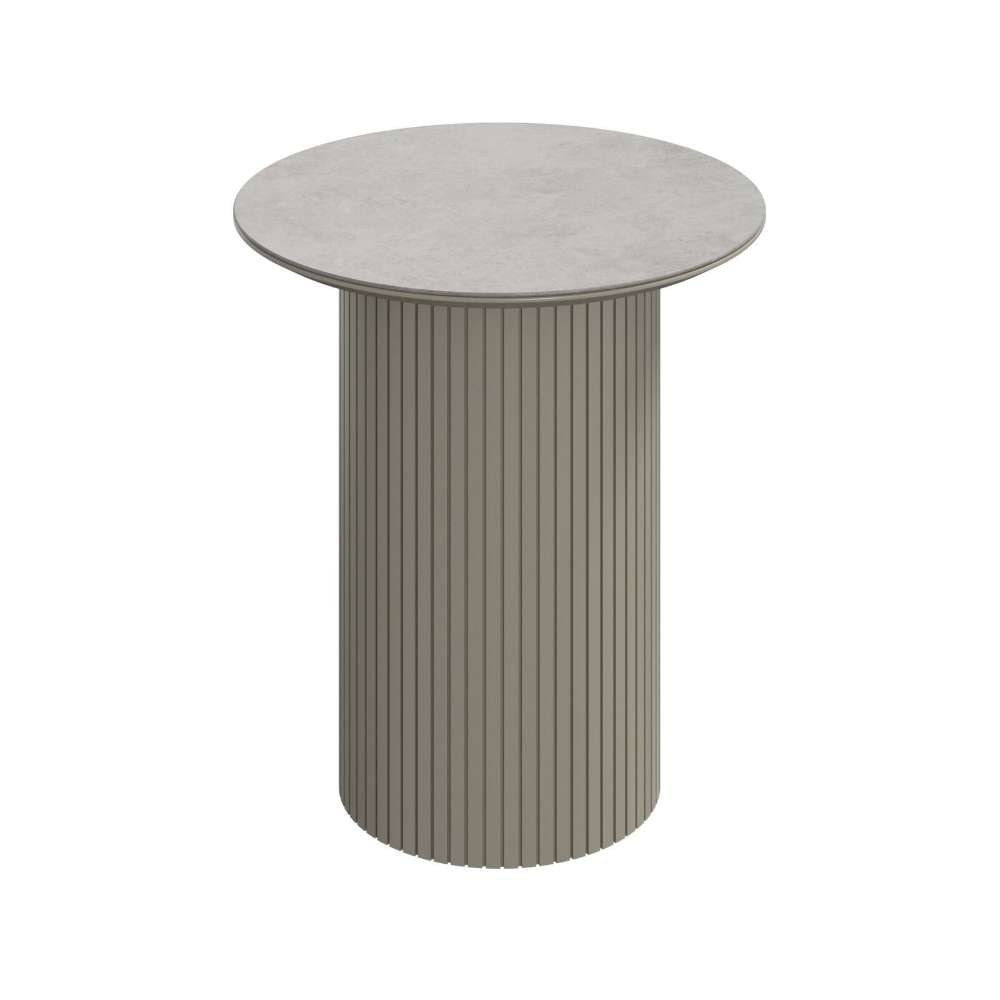 Mesa auxiliar Santiago redonda pata mate BoConcept - Gris Gris-1
