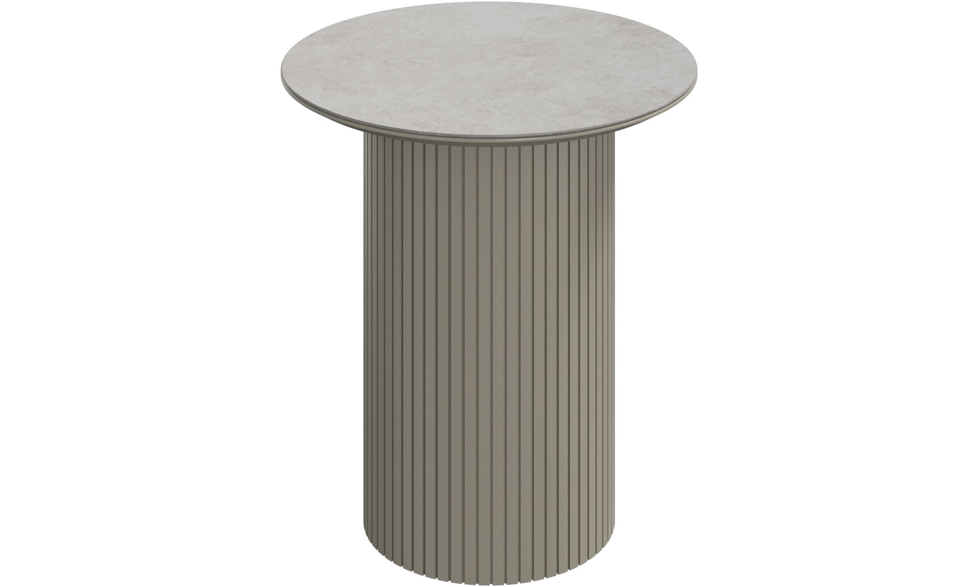 Mesa auxiliar Santiago redonda pata mate BoConcept - Gris Gris-2
