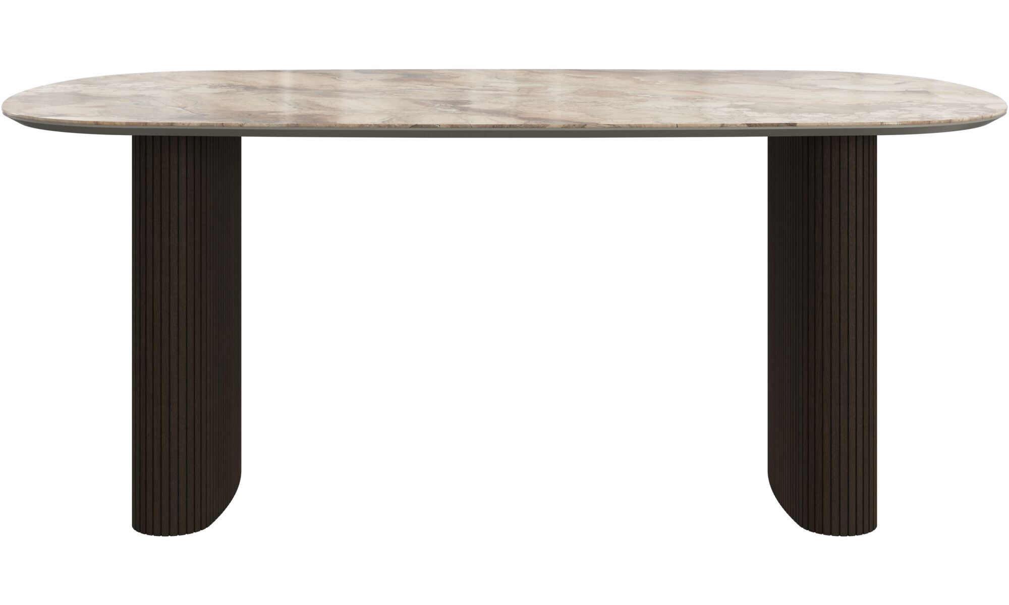 Imagen 2 de Mesa Santiago madera y cerámica mármol BoConcept - Marrón Marrón