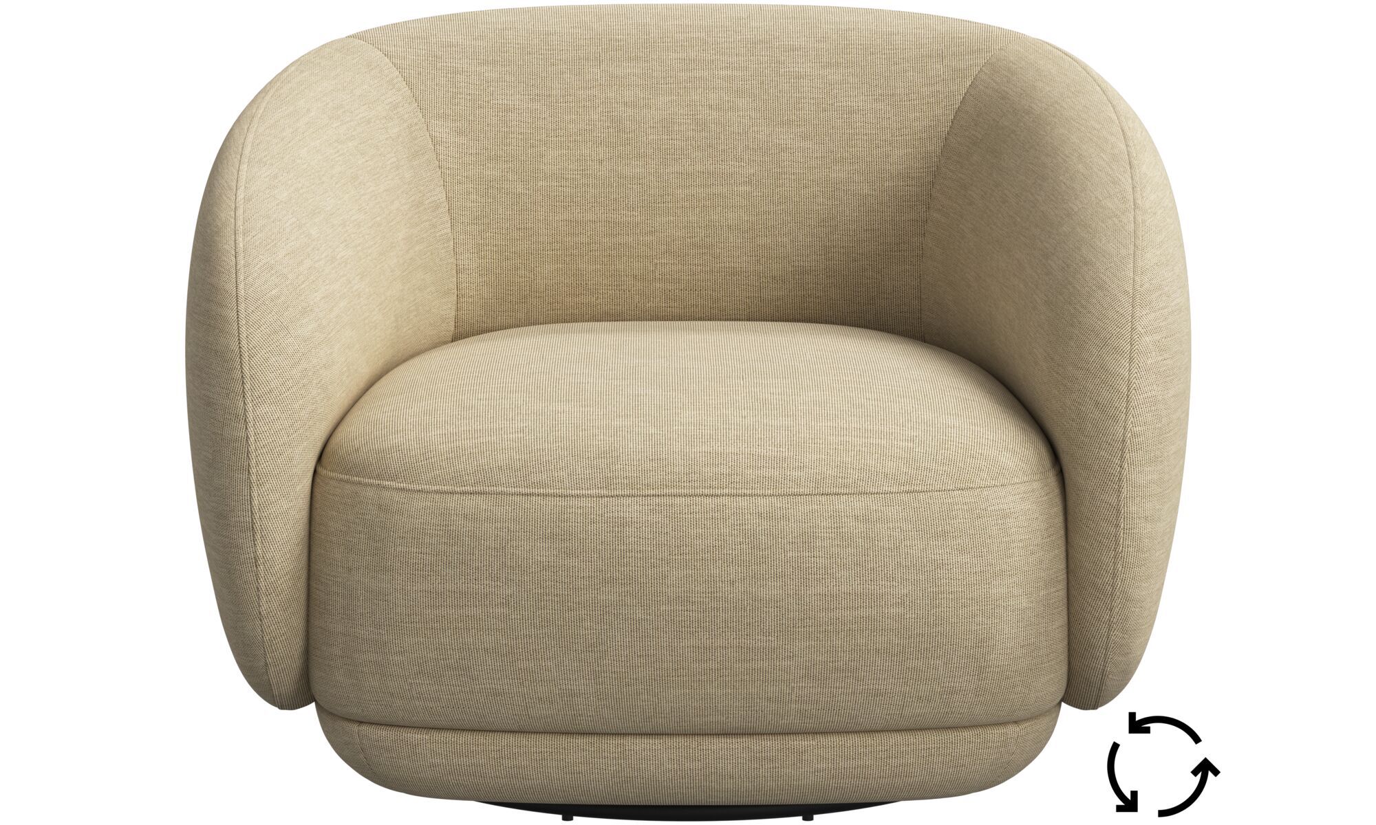 Butaca giratoria Bolzano tela Nani BoConcept - Natural Natural-2
