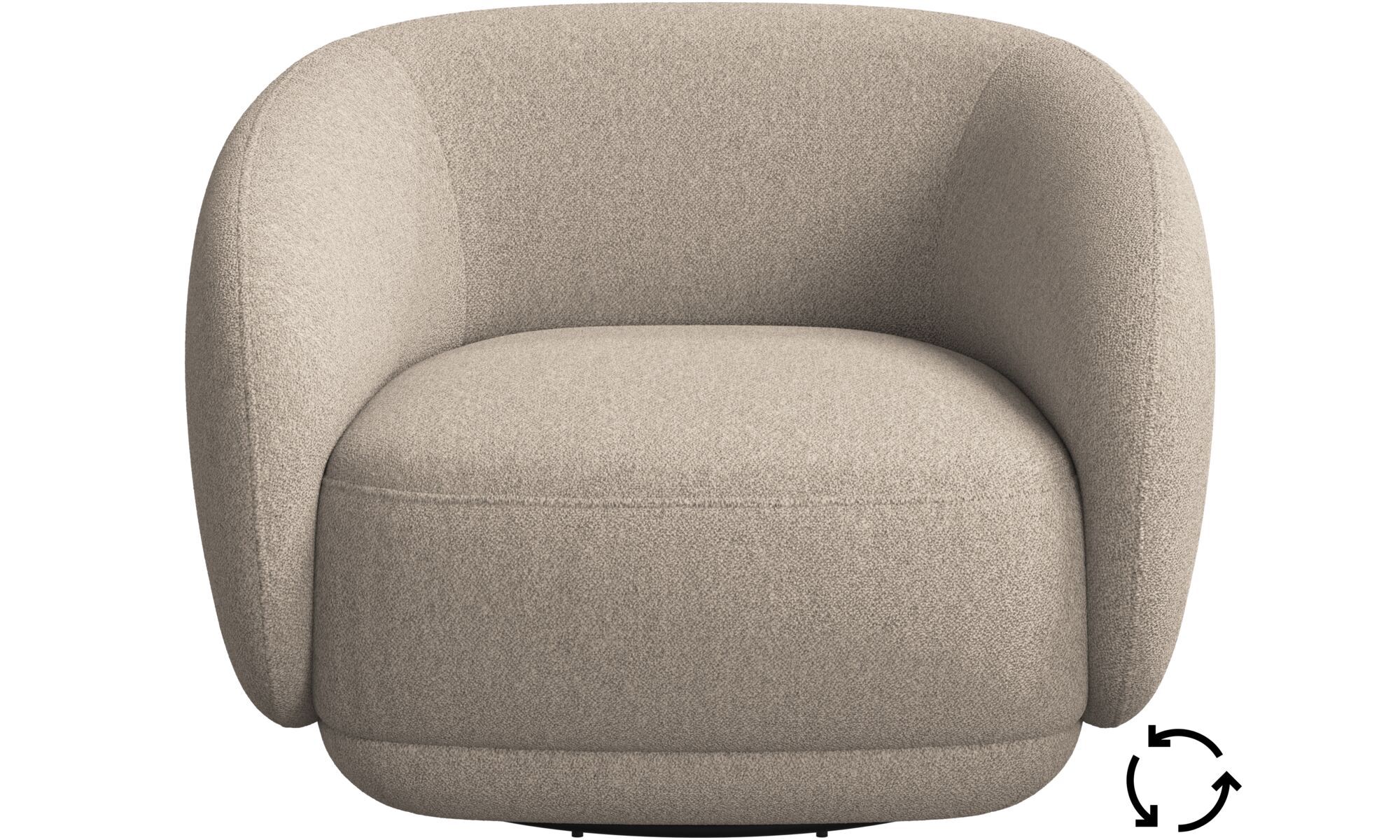 Butaca giratoria Bolzano tela Lazio bouclé BoConcept - Beige Beige-2