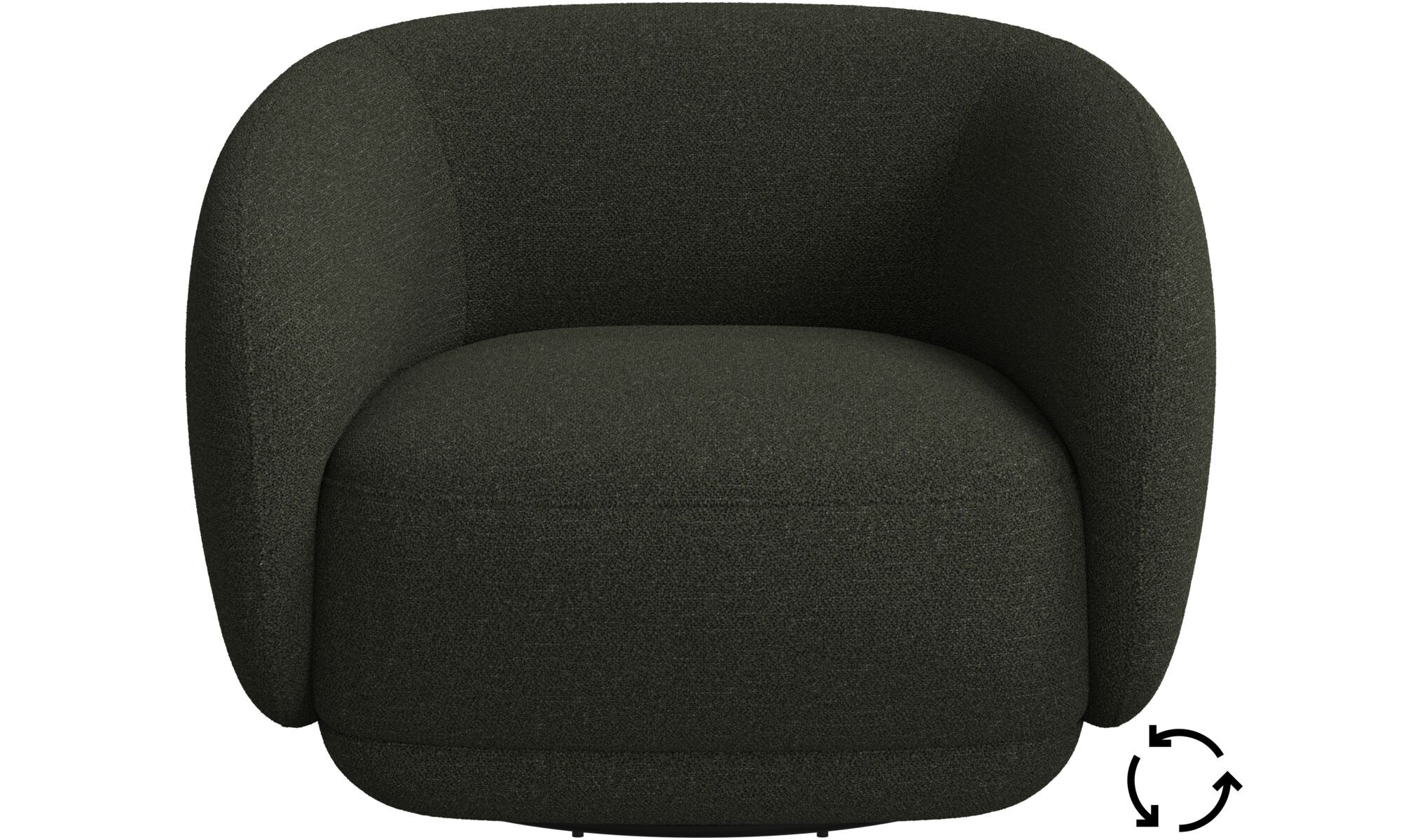Butaca giratoria Bolzano tela Lazio bouclé BoConcept - Verde Verde-2