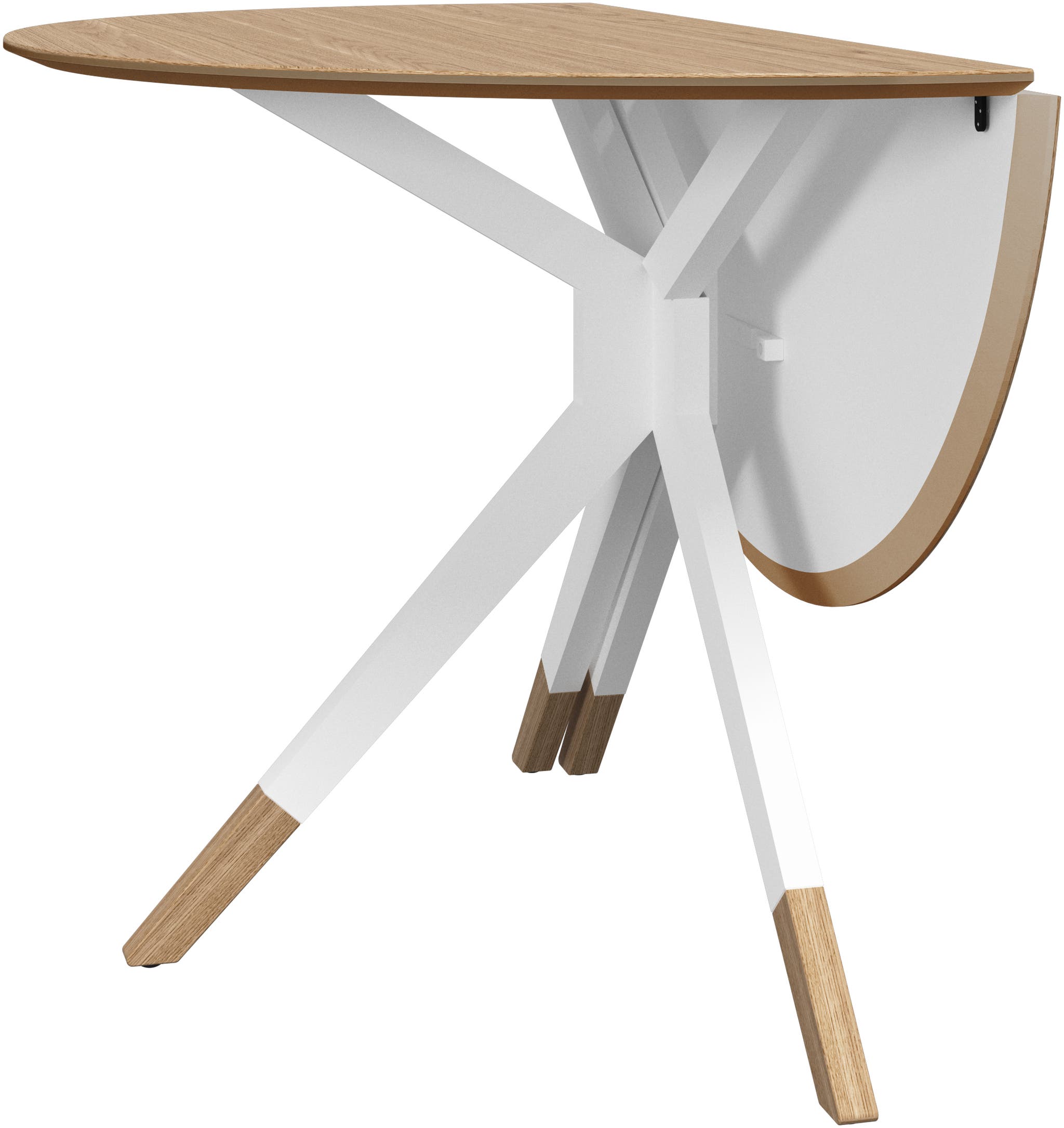 Imagen 2 de Mesa Billund madera de roble pata blanca BoConcept - Roble Roble