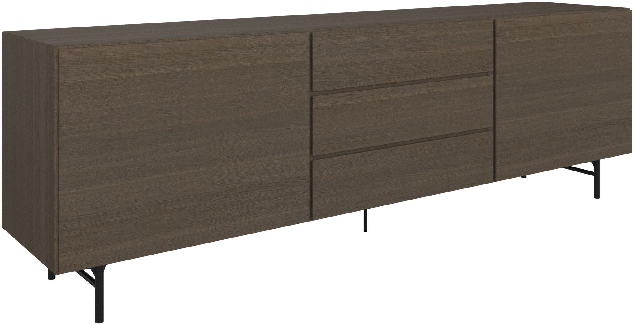 Imagen 2 de Aparador de madera de roble con 2 puertas y 3 cajones Lugano BoConcept - Roble Roble