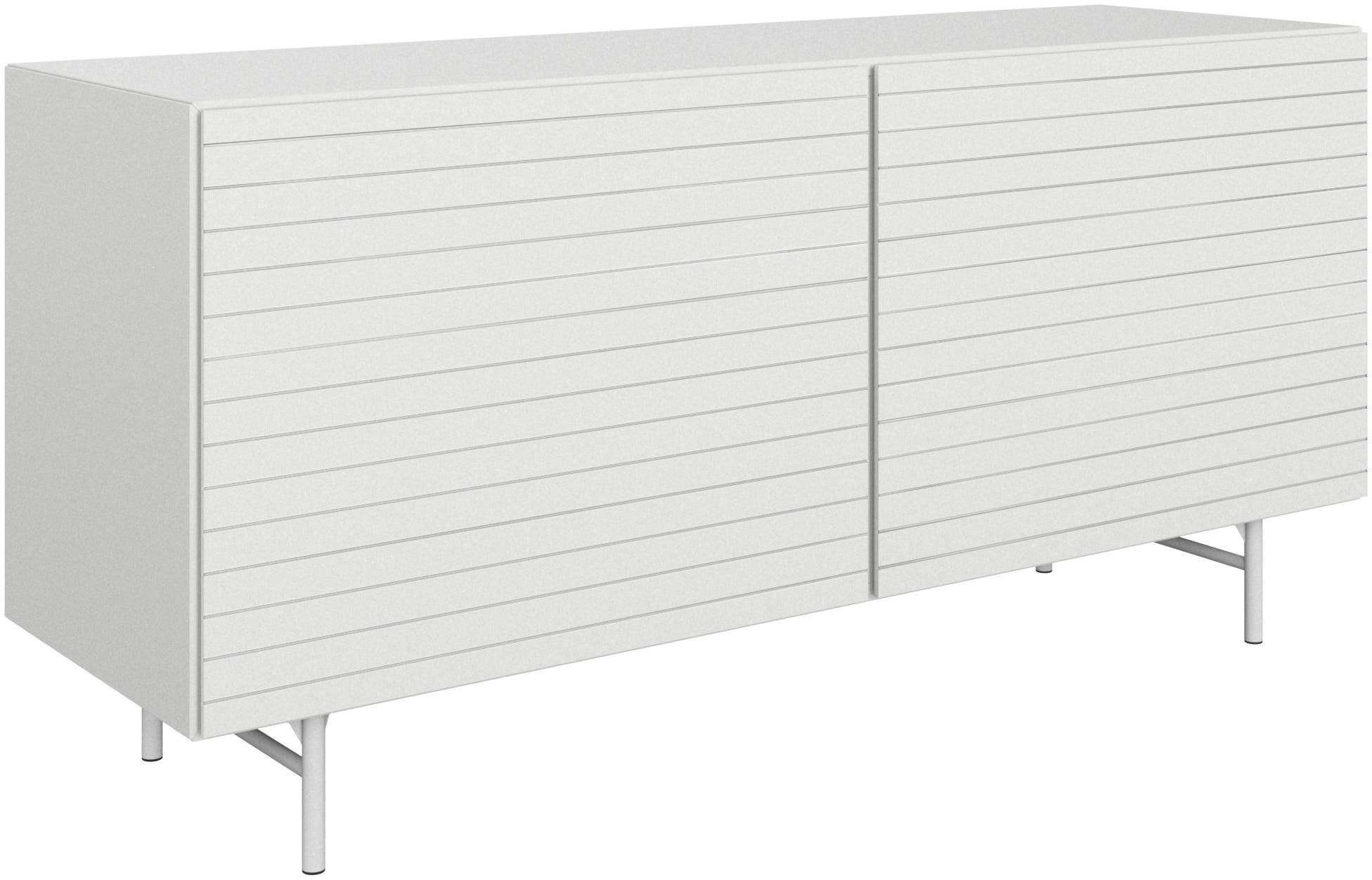 Imagen 2 de Aparador lacado con 2 puertas talladas Lugano BoConcept - Blanco mate Blanco mate