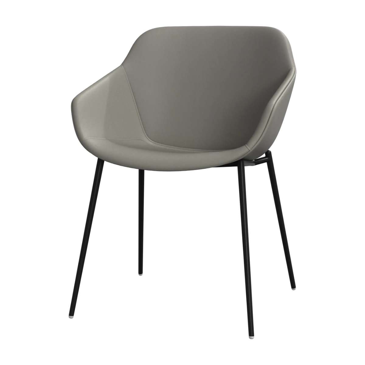 Imagen 1 de Pack de dos sillas Vienna en piel Nordic Grain BoConcept - Gris Gris