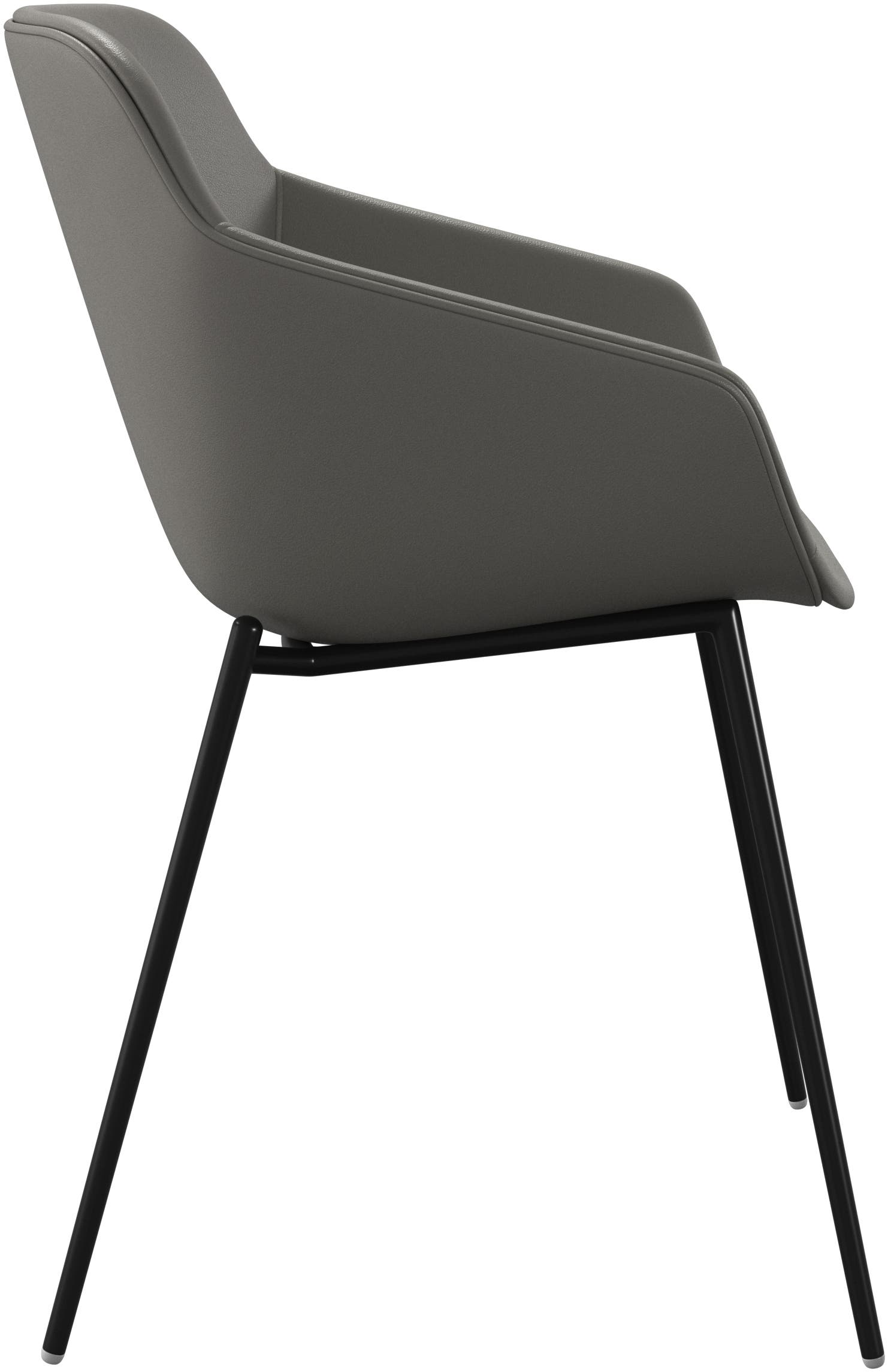 Imagen 2 de Pack de dos sillas Vienna en piel Nordic Grain BoConcept - Gris Gris