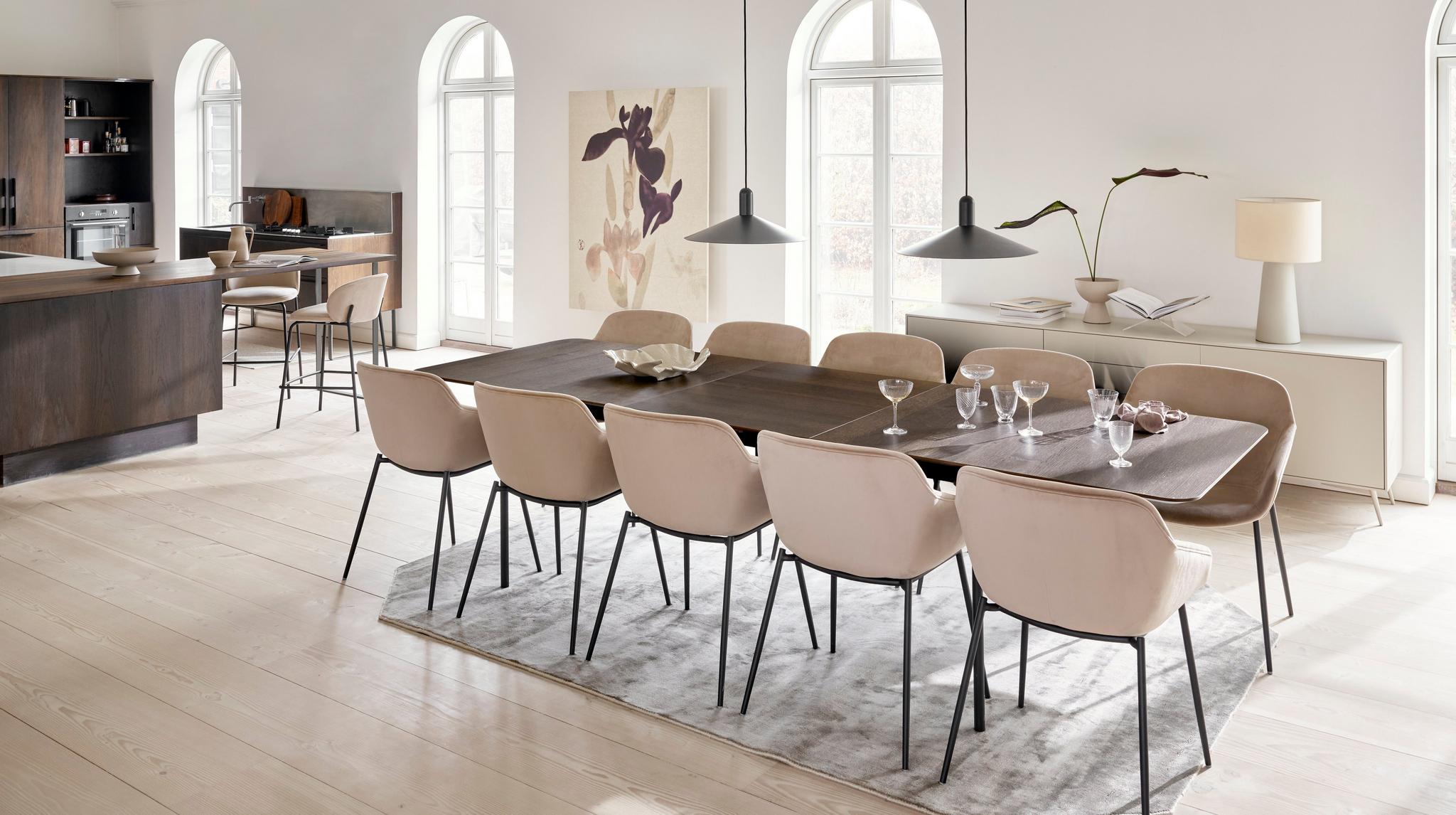 Imagen 5 de Pack de dos sillas Vienna en piel Nordic Grain BoConcept - Gris Gris