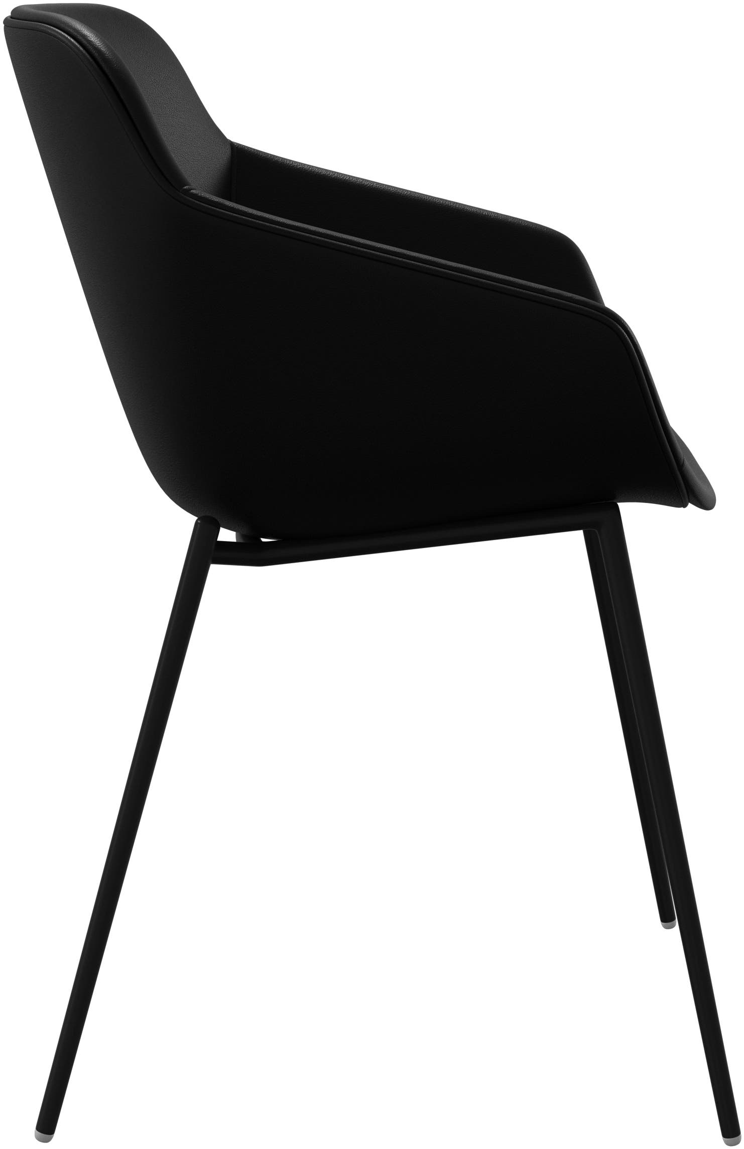 Imagen 2 de Pack de dos sillas Vienna en piel Nordic Grain BoConcept - Negro Negro