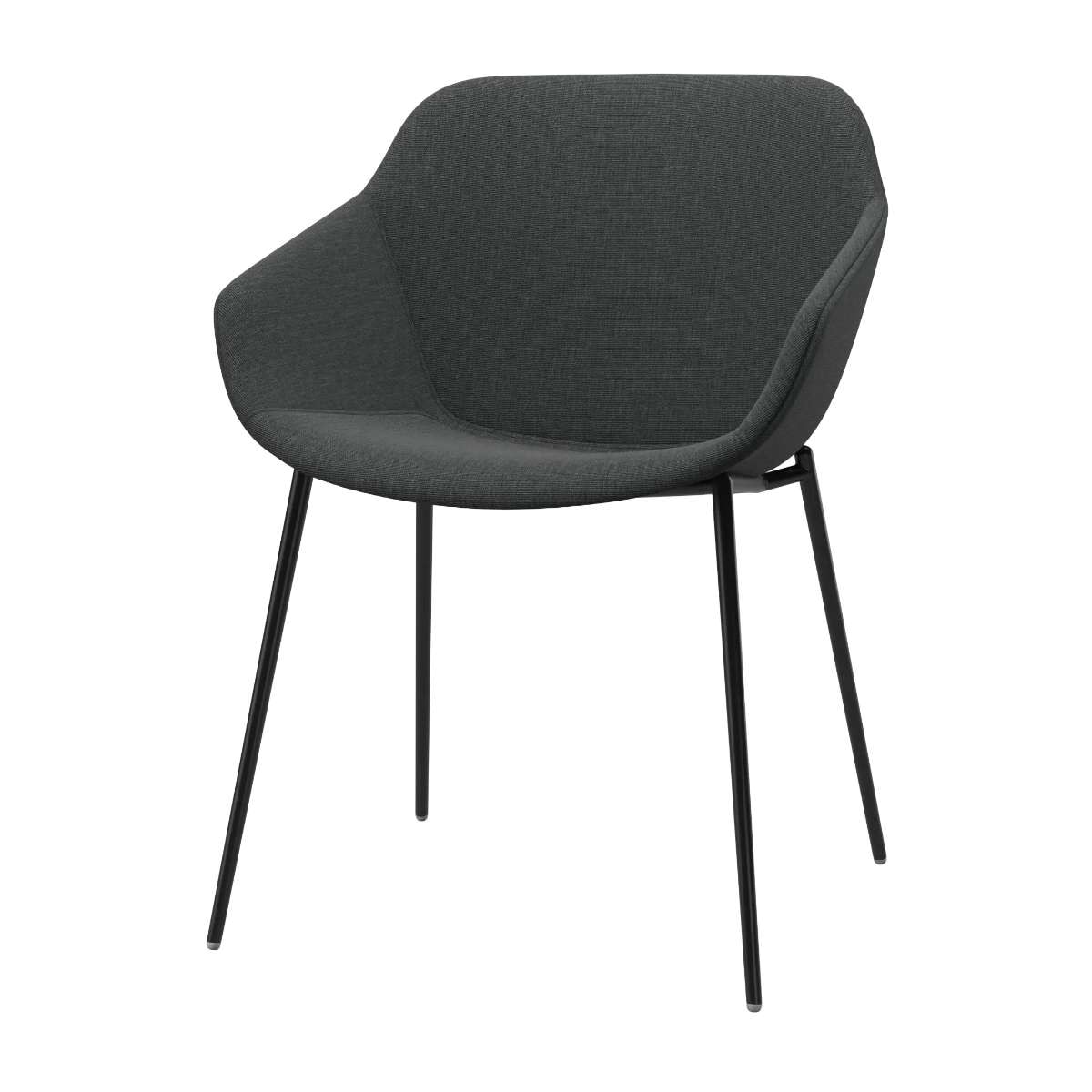 Imagen 0 de Pack de dos sillas Vienna en tela Nani BoConcept Gris oscuro