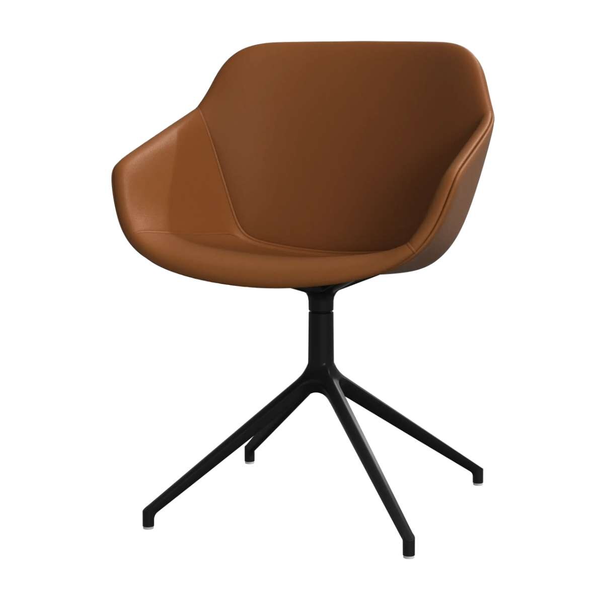 Imagen 1 de Pack de dos sillas Vienna giratoria en piel Nordic Grain BoConcept - Caramelo Caramelo
