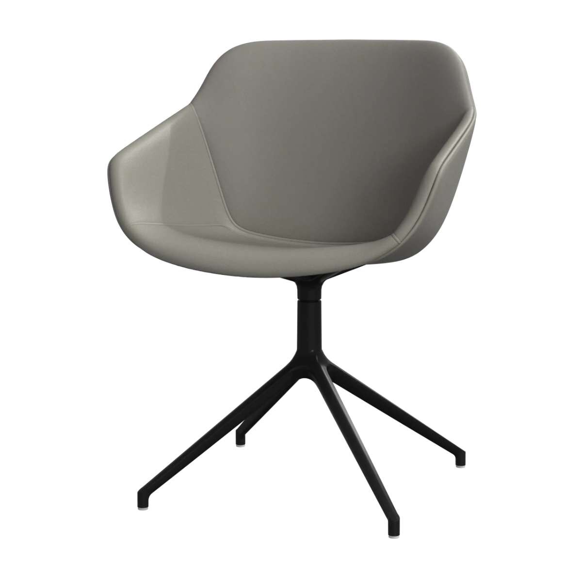 Imagen 1 de Pack de dos sillas Vienna giratoria en piel Nordic Grain BoConcept - Gris Gris