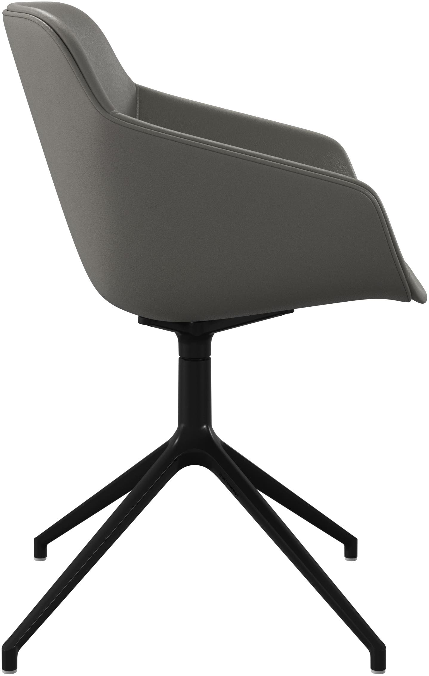 Imagen 2 de Pack de dos sillas Vienna giratoria en piel Nordic Grain BoConcept - Gris Gris