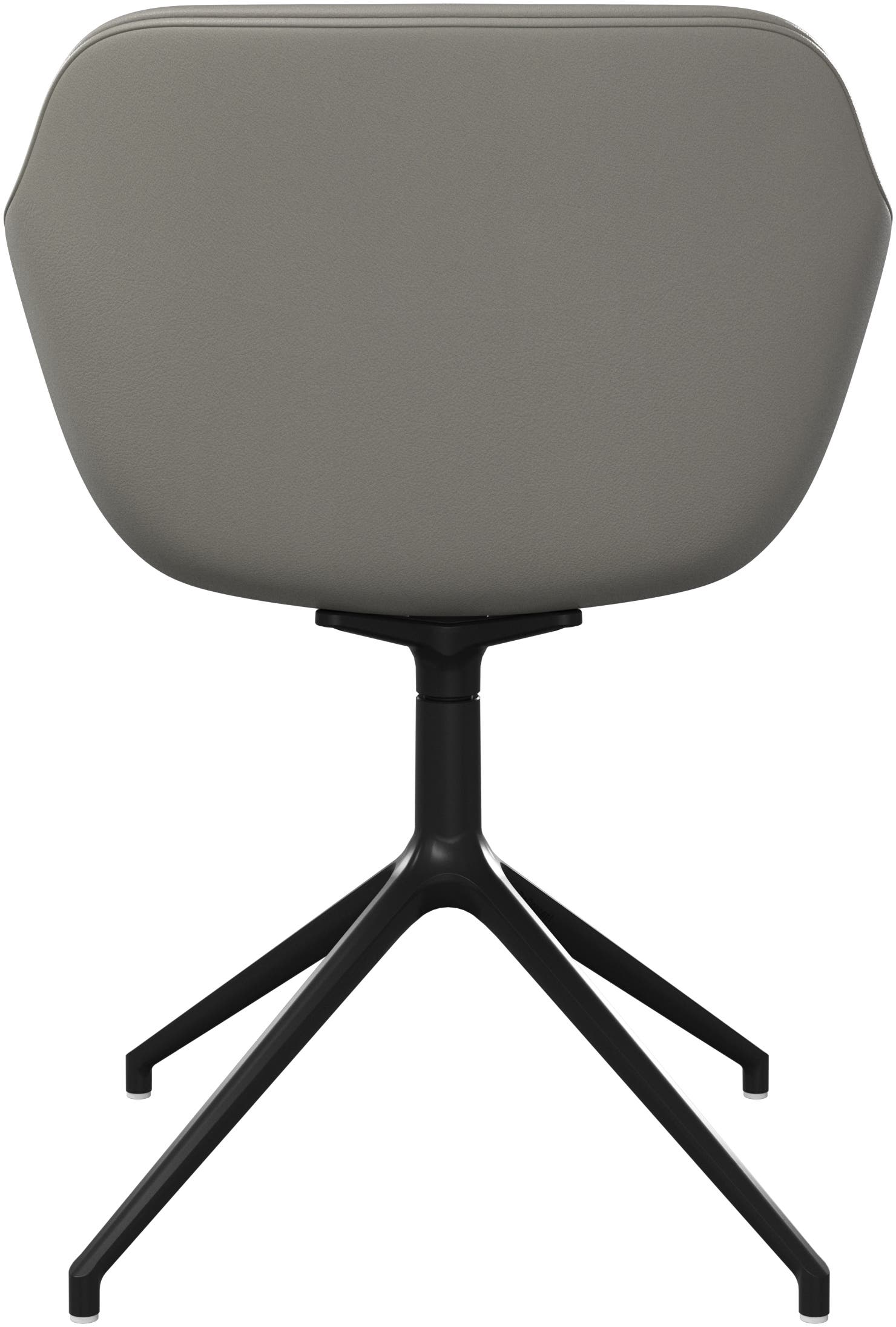 Imagen 3 de Pack de dos sillas Vienna giratoria en piel Nordic Grain BoConcept - Gris Gris