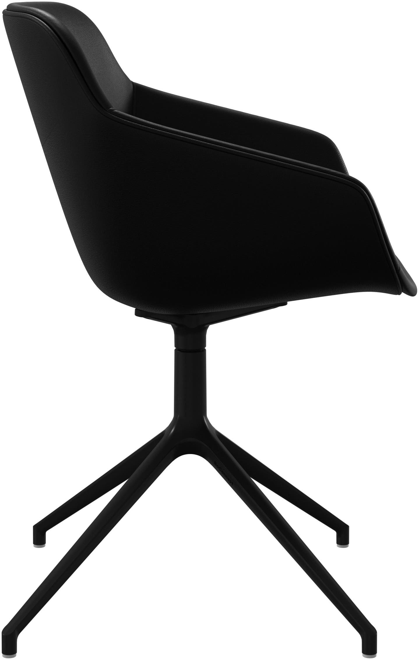 Imagen 2 de Pack de dos sillas Vienna giratoria en piel Nordic Grain BoConcept - Negro Negro