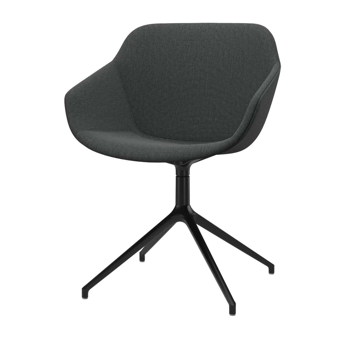 Imagen 1 de Pack de dos sillas Vienna giratoria en tela Nani BoConcept - Gris oscuro Gris oscuro