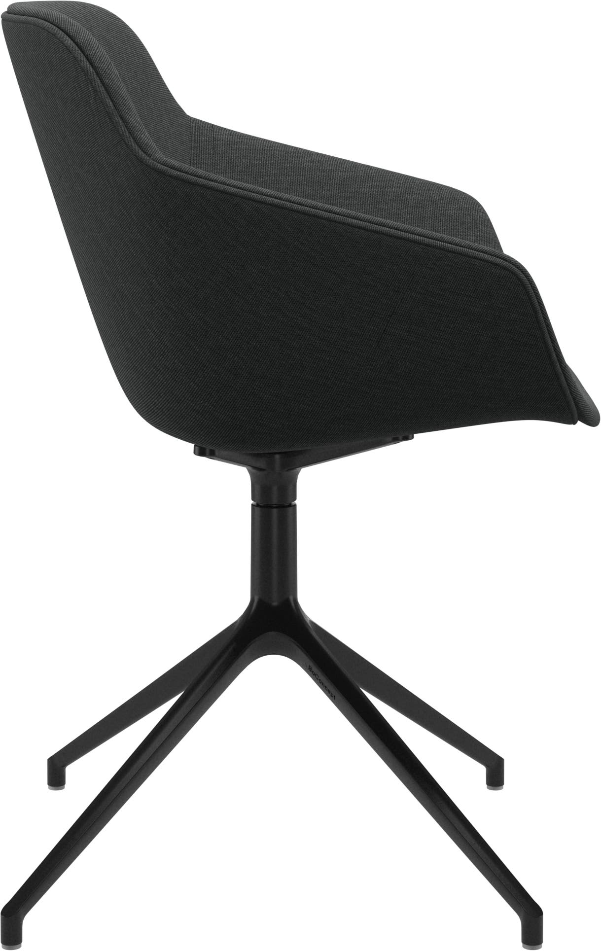 Imagen 2 de Pack de dos sillas Vienna giratoria en tela Nani BoConcept - Gris oscuro Gris oscuro